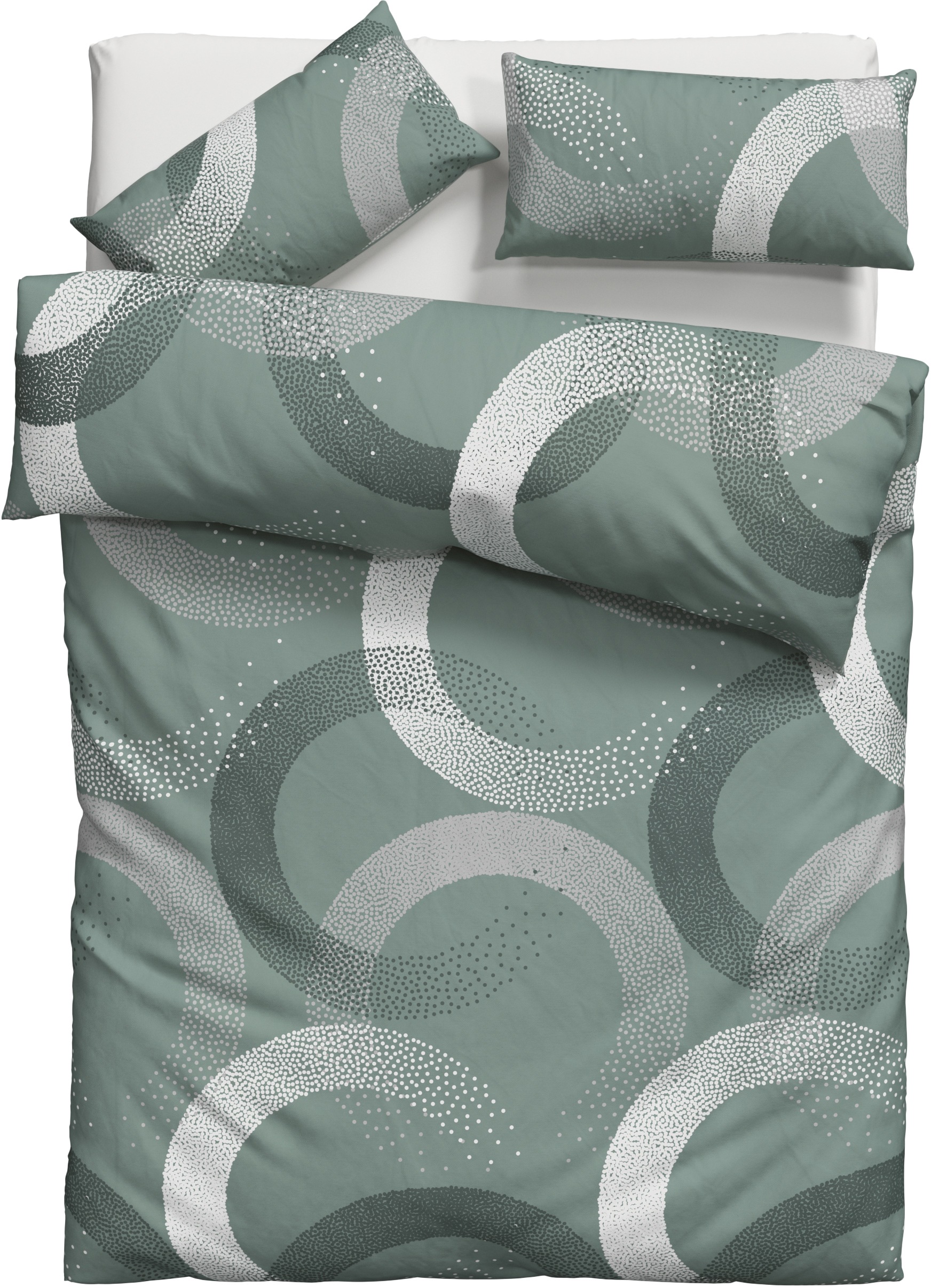 Image of GOODproduct Bettwäsche "Balisa" 2 Stk. ab Grösse 135x200 cm, aus 100% Baumwolle, Bettwäsche mit Kreisen