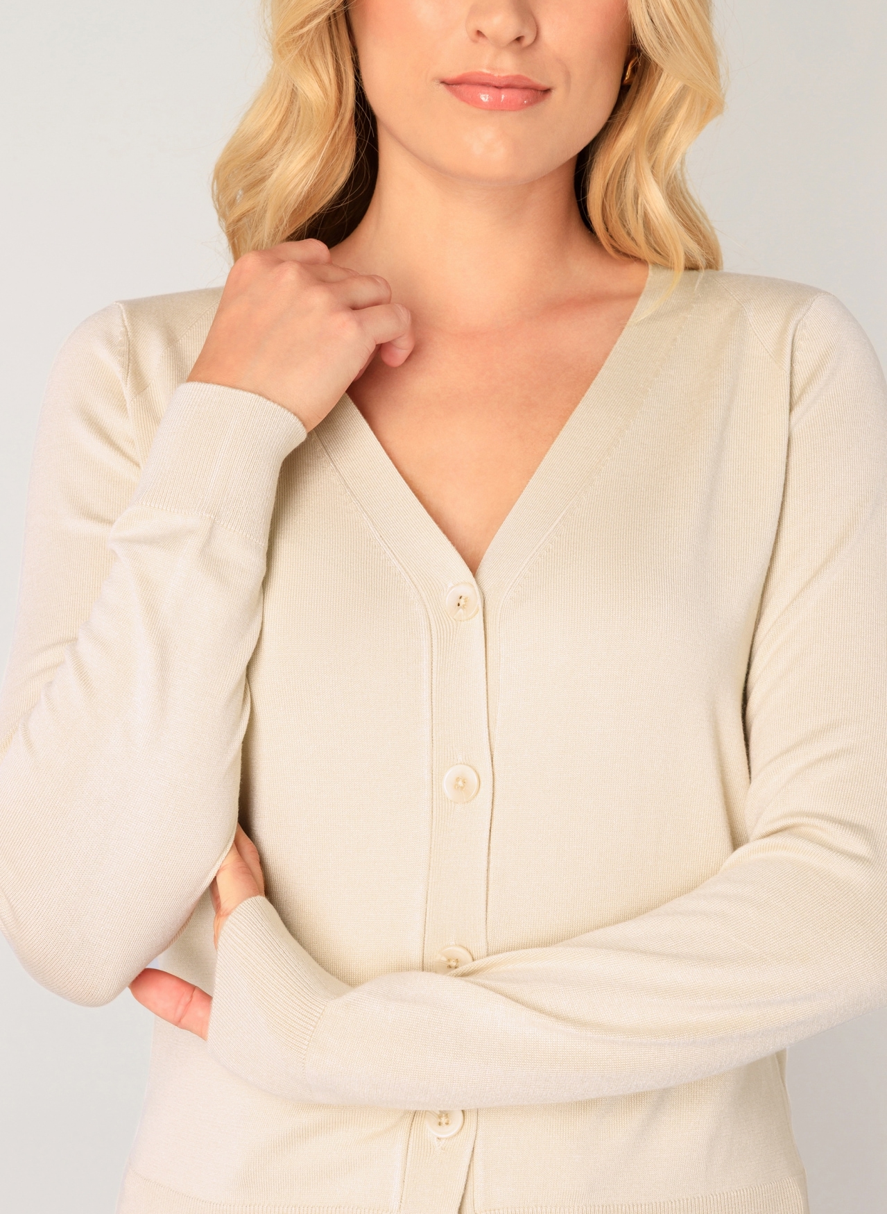 Base Level Strickjacke »Yvon« mit V-Ausschnitt