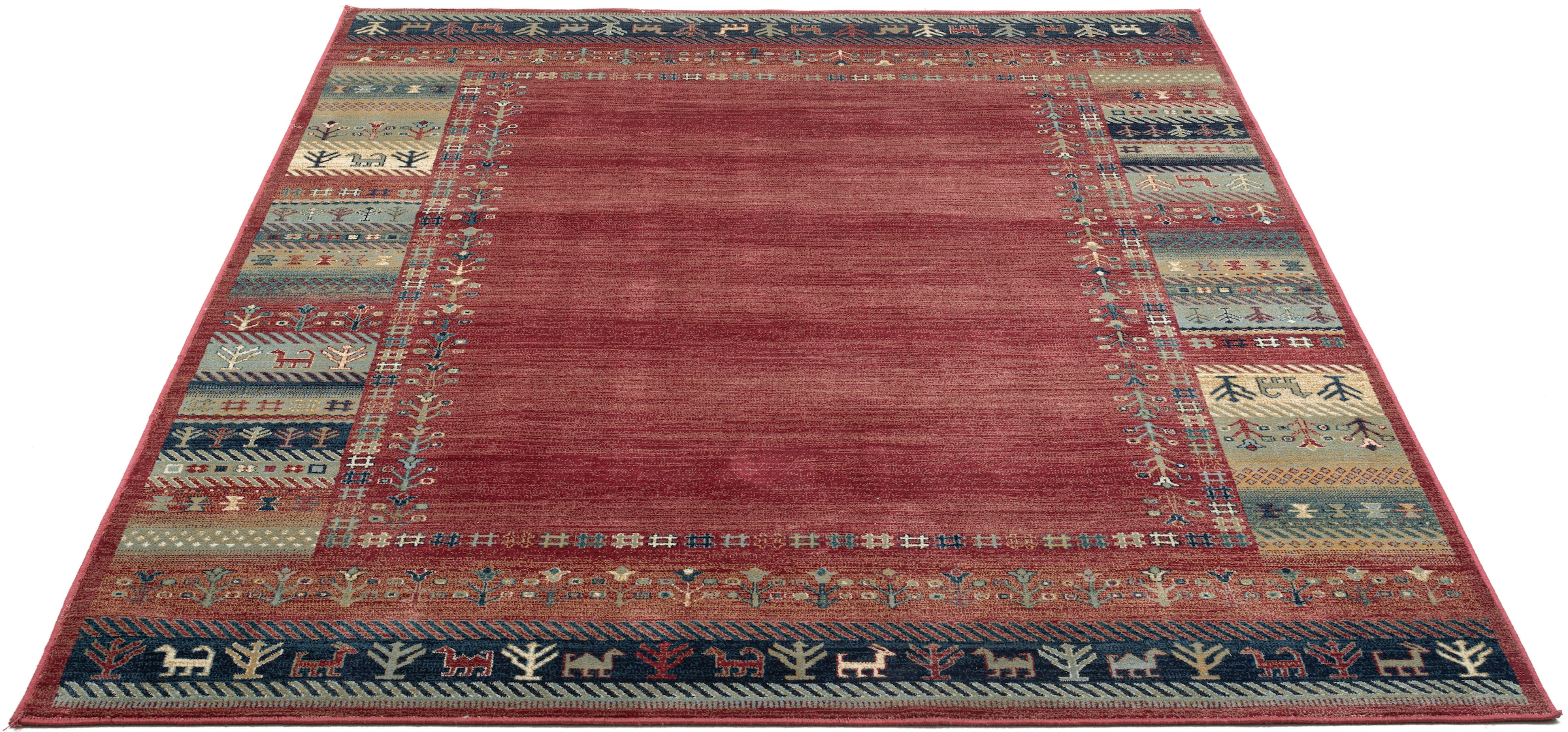 Image of Gino Falcone Teppich "Cherina GF-131" rechteckig 8 mm Höhe Ethno Design, mit Bordüre, leichter Glanz, 100 % Viskose, Wohnzimmer