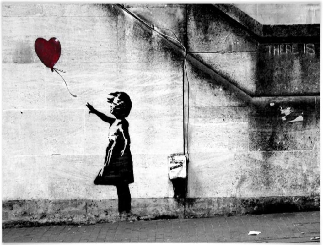 Image of Wall-Art Poster »Graffiti Bilder Girl with balloon«, Menschen, (1 St.), Poster, Wandbild, Bild, Wandposter bei Ackermann Versand Schweiz