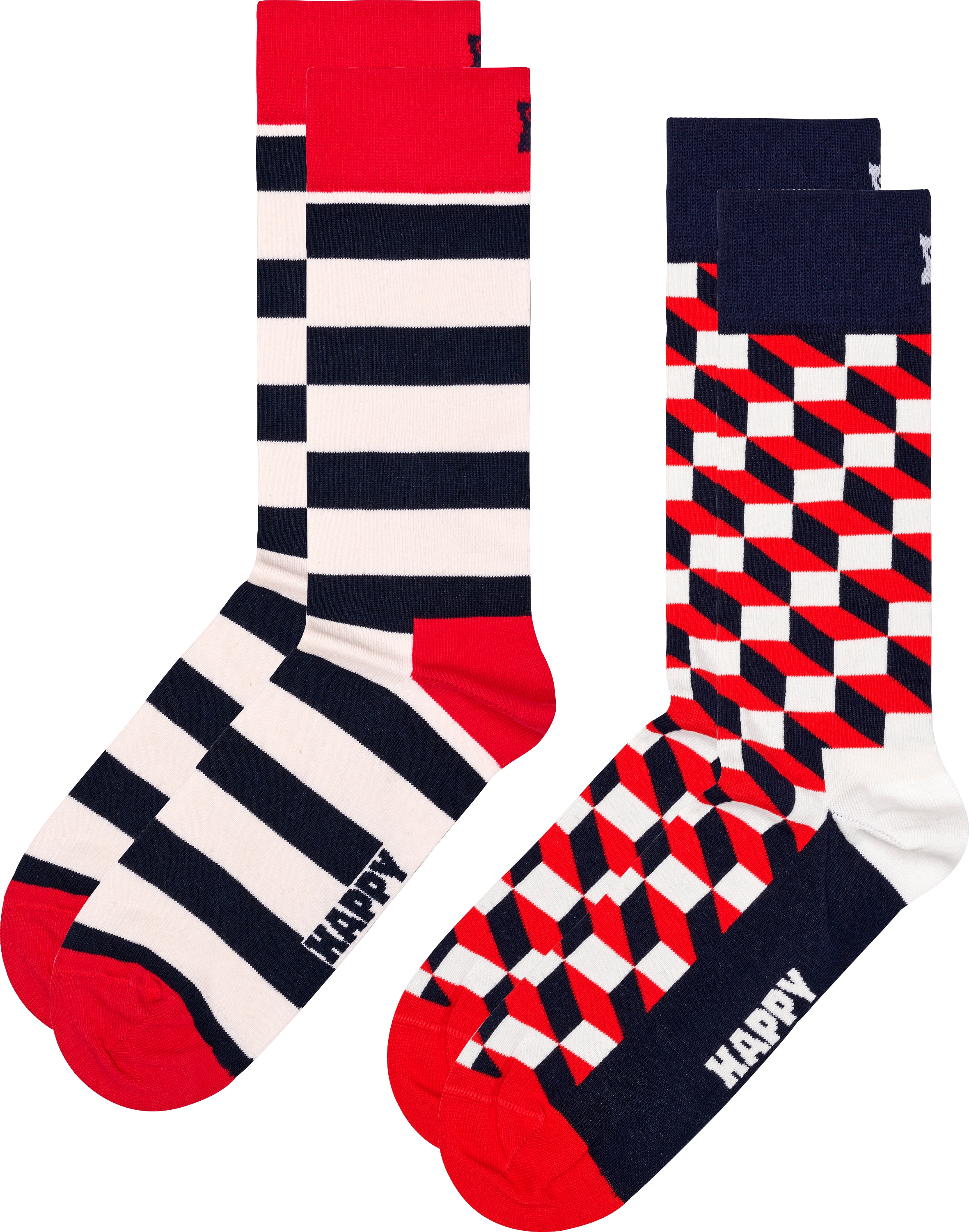 ♕ Happy Socks Socken, (2 Paar), Filled Optic & Stripe Socks  versandkostenfrei bestellen