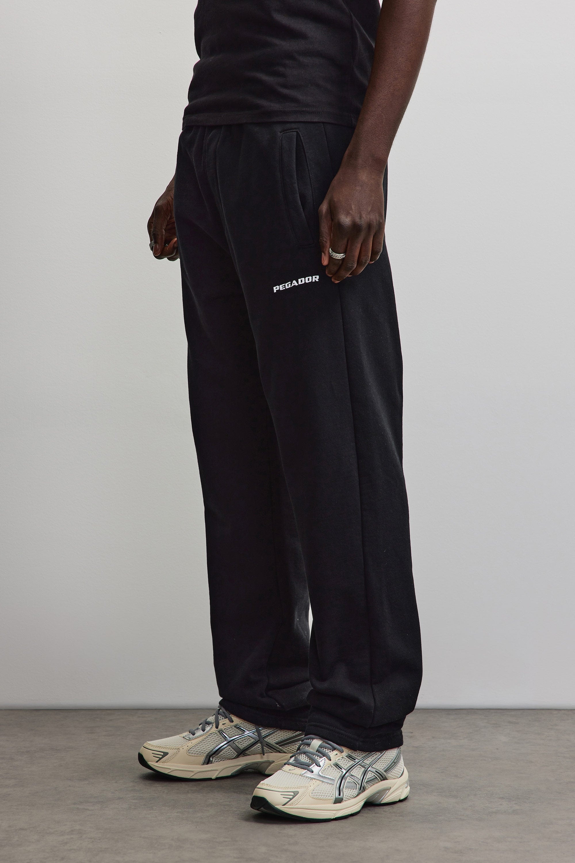 PEGADOR Pantalon sweat »Logo Wide Sweat Pants«  mélange de coton, ample