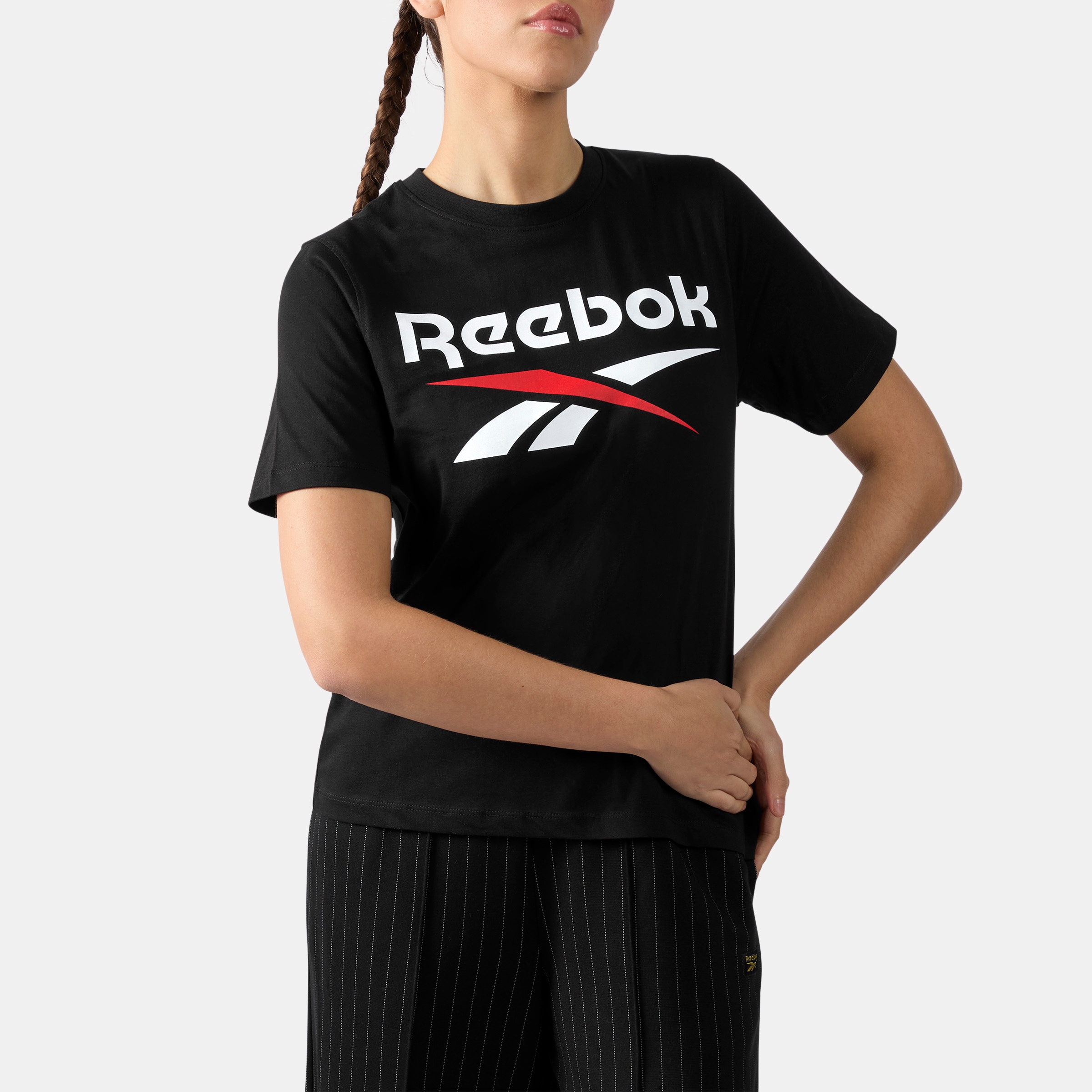 Reebok T-shirt »WREN 2 COLOUR LOGO CREW SS TEE« en coton, disponible des tailles XS à XXL