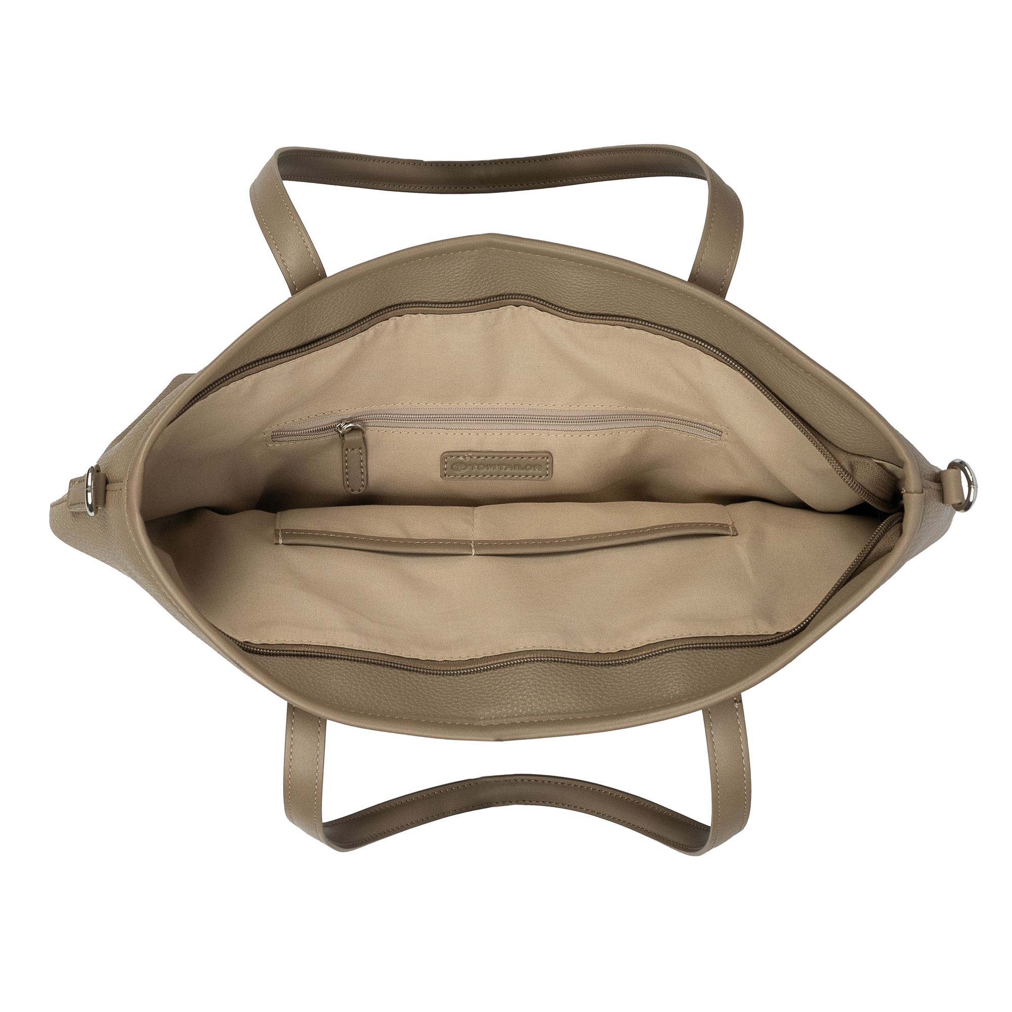 TOM TAILOR Shopper »Jamila« ein Platzwunder mit 2-in1-Funktion aus fein genarbtem Lederimtiat