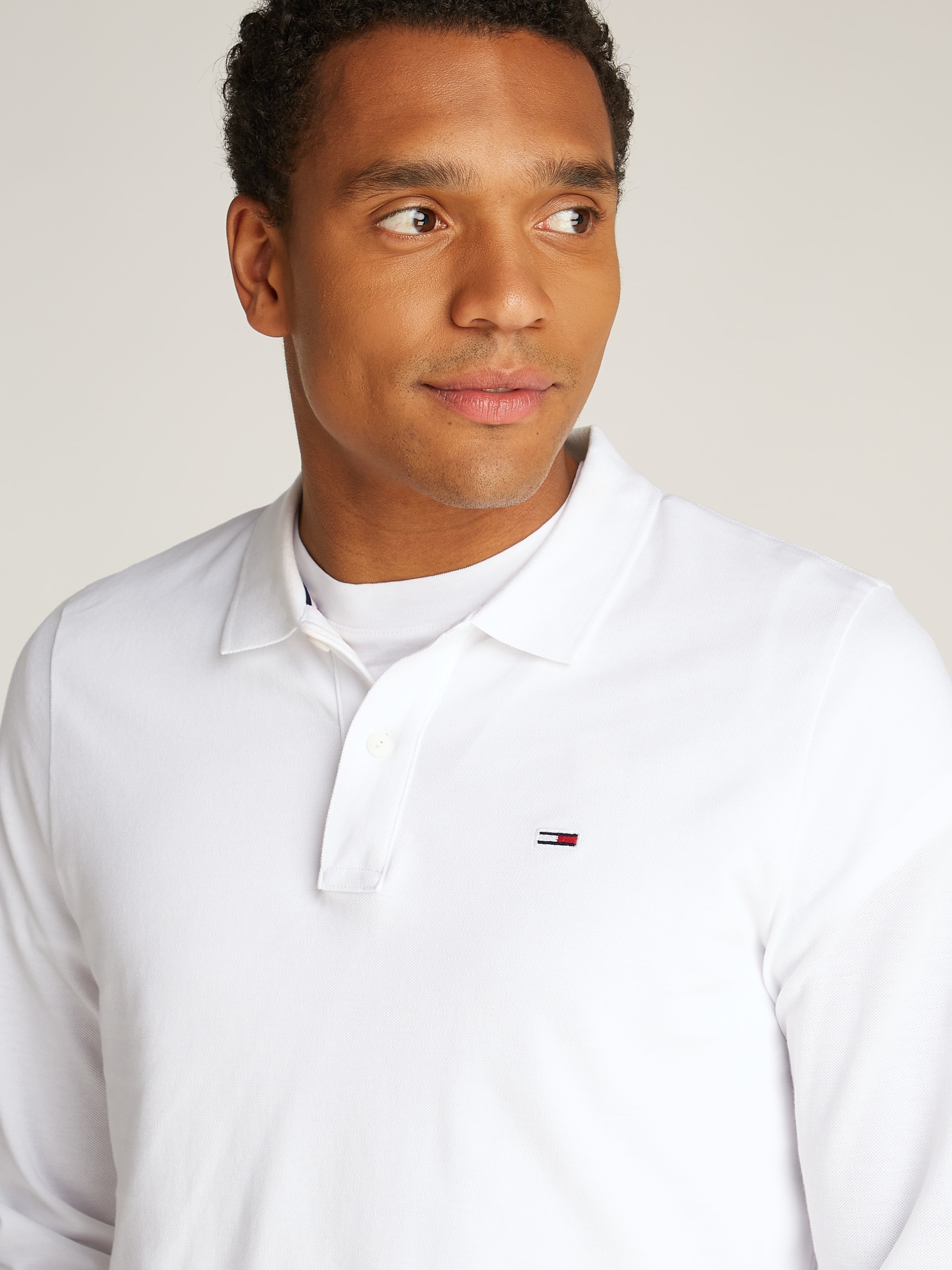 Tommy Jeans Poloshirt »TJM SLIM PLACKET LS POLO«, mit Polokragen