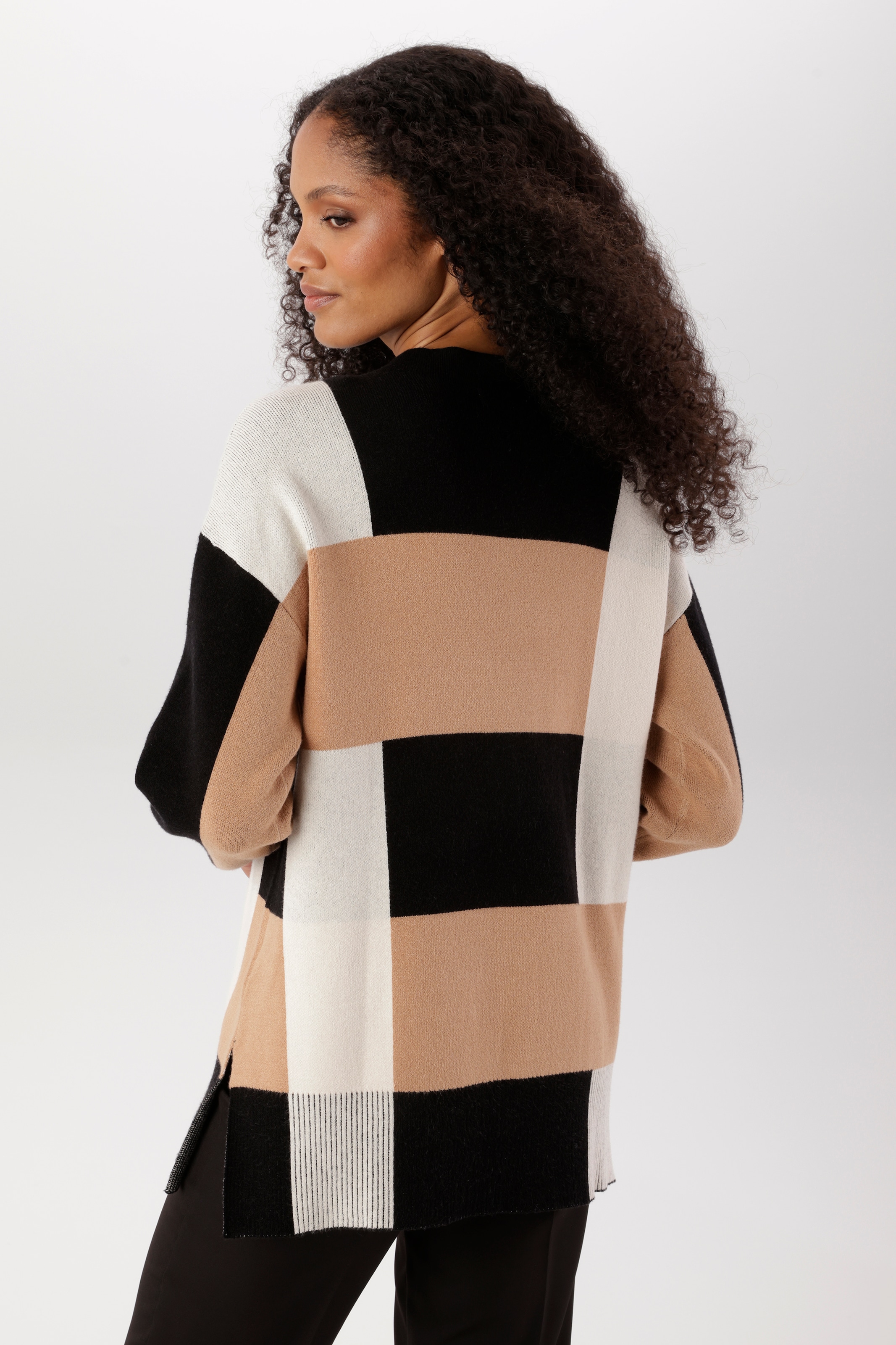 Aniston SELECTED Pull en tricot en color-blocking tendance sur toute la surface - NOUVELLE COLLECTION