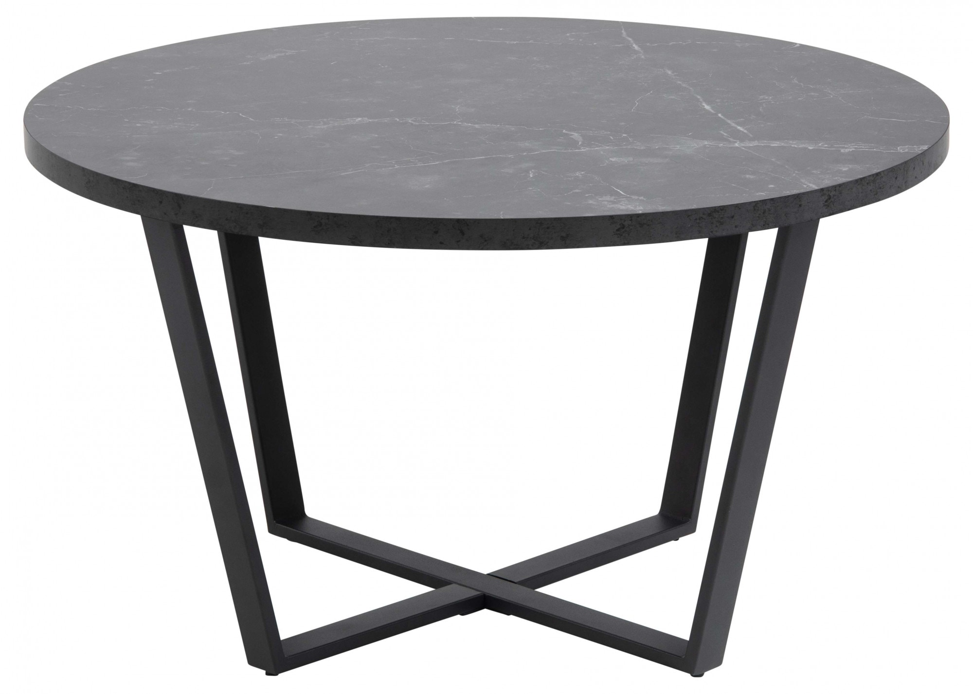ACTONA GROUP Couchtisch »Amble« 1 Stk. tlg. Couchtisch, Kaffetisch, Beistelltisch, Schwarz, Marmormuster, rund