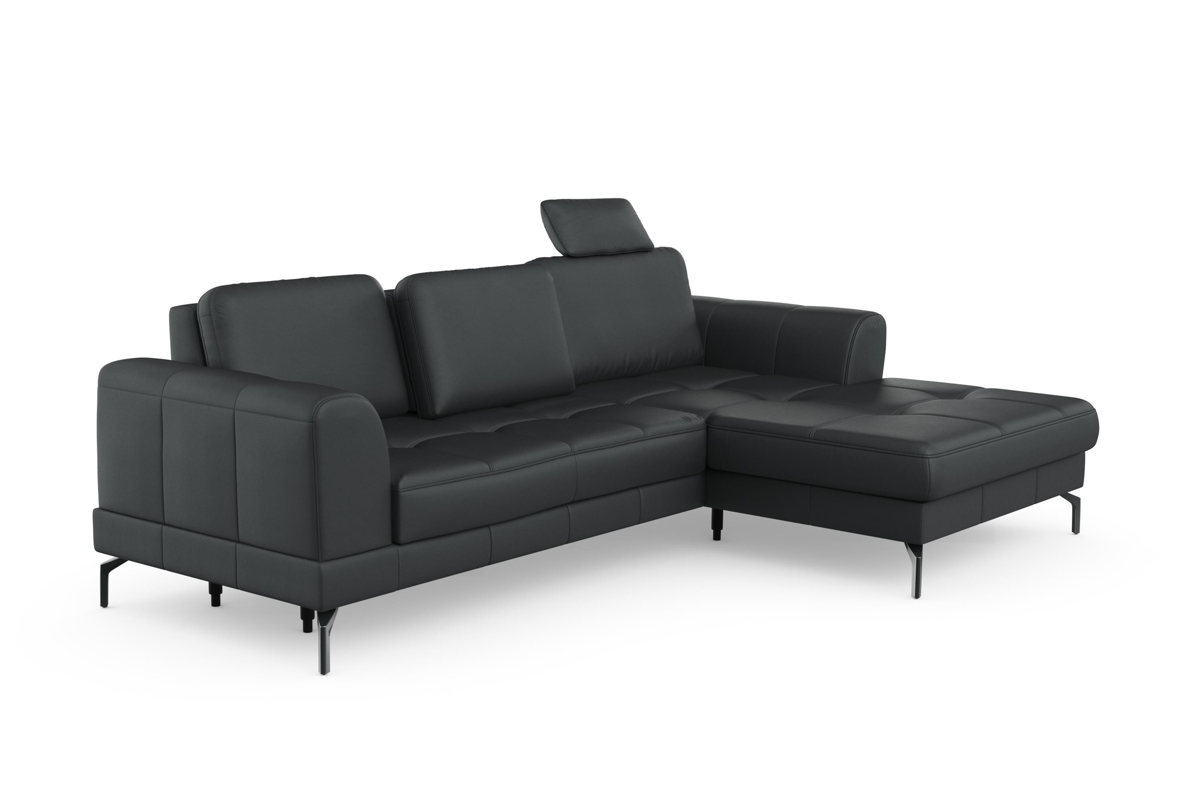 sit&more Ecksofa »Bendigo L-Form«, inklusive Sitztiefenverstellung, Bodenfreiheit 15 cm, 2 Fussfarben