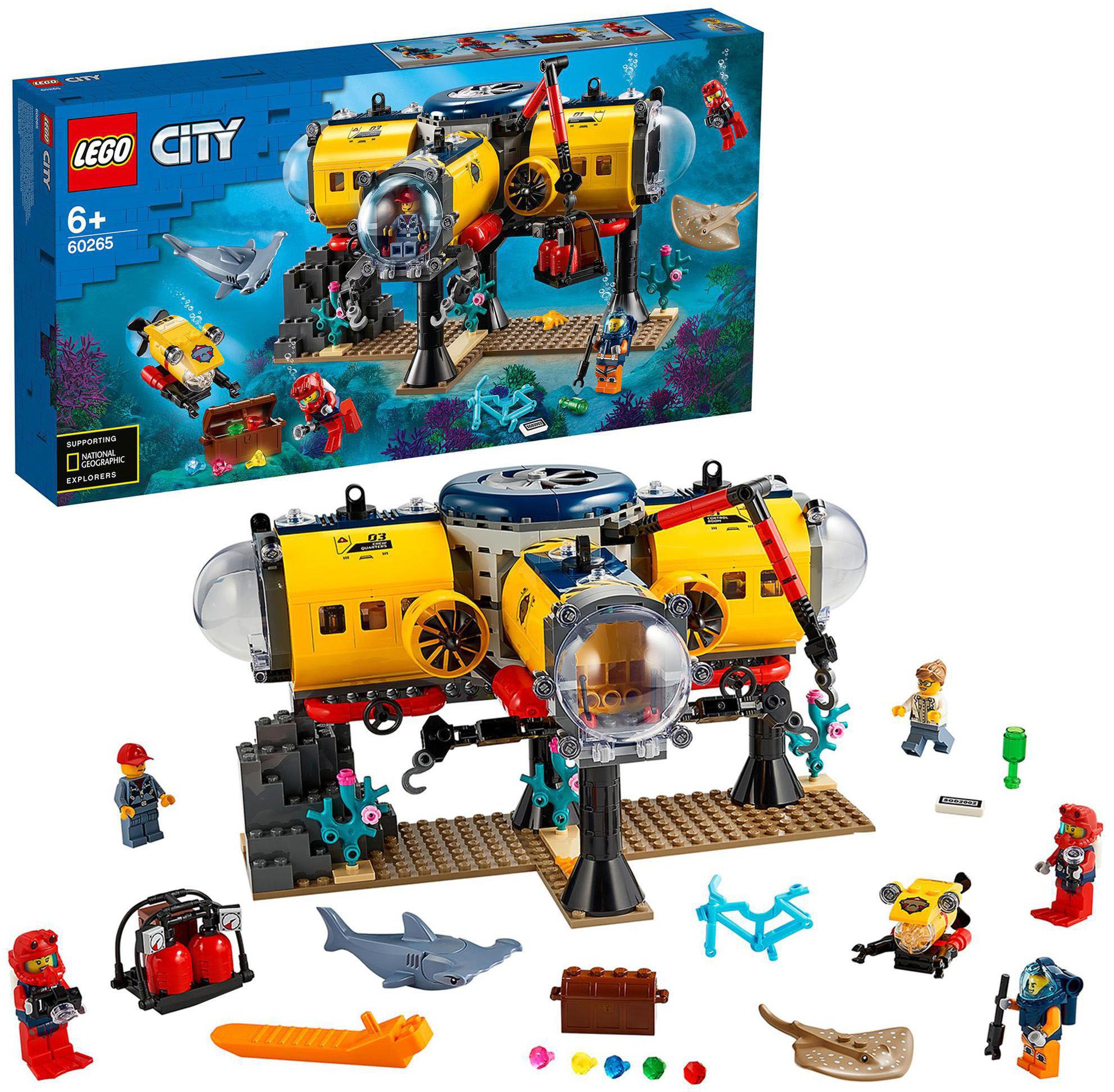 Image of LEGO® Konstruktionsspielsteine »Meeresforschungsbasis (60265), LEGO® City Oceans«, (497 St.), Made in Europe bei Ackermann Versand Schweiz