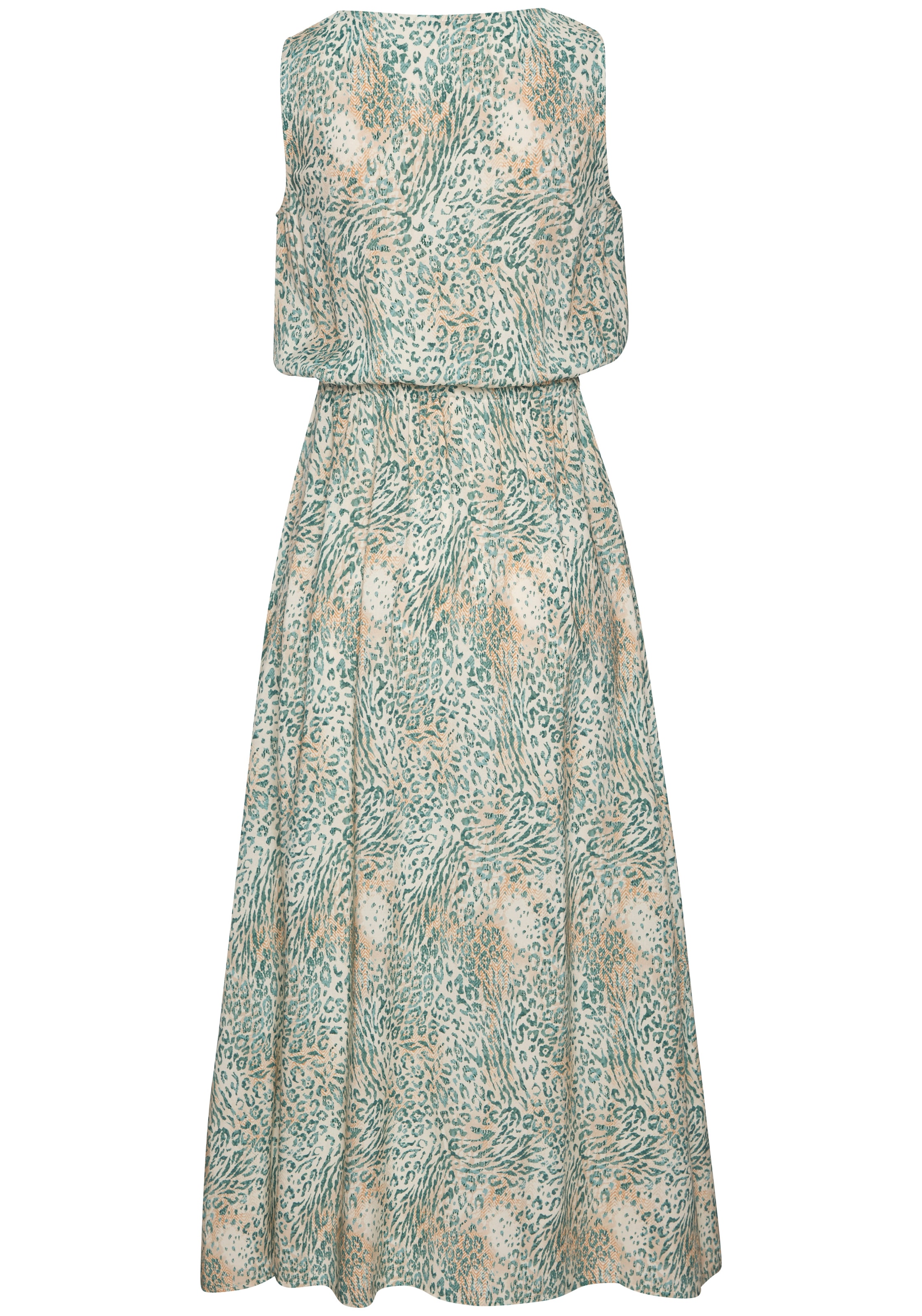 LASCANA Robe midi avec fermeture éclair à l’encolure, imprimé animalier