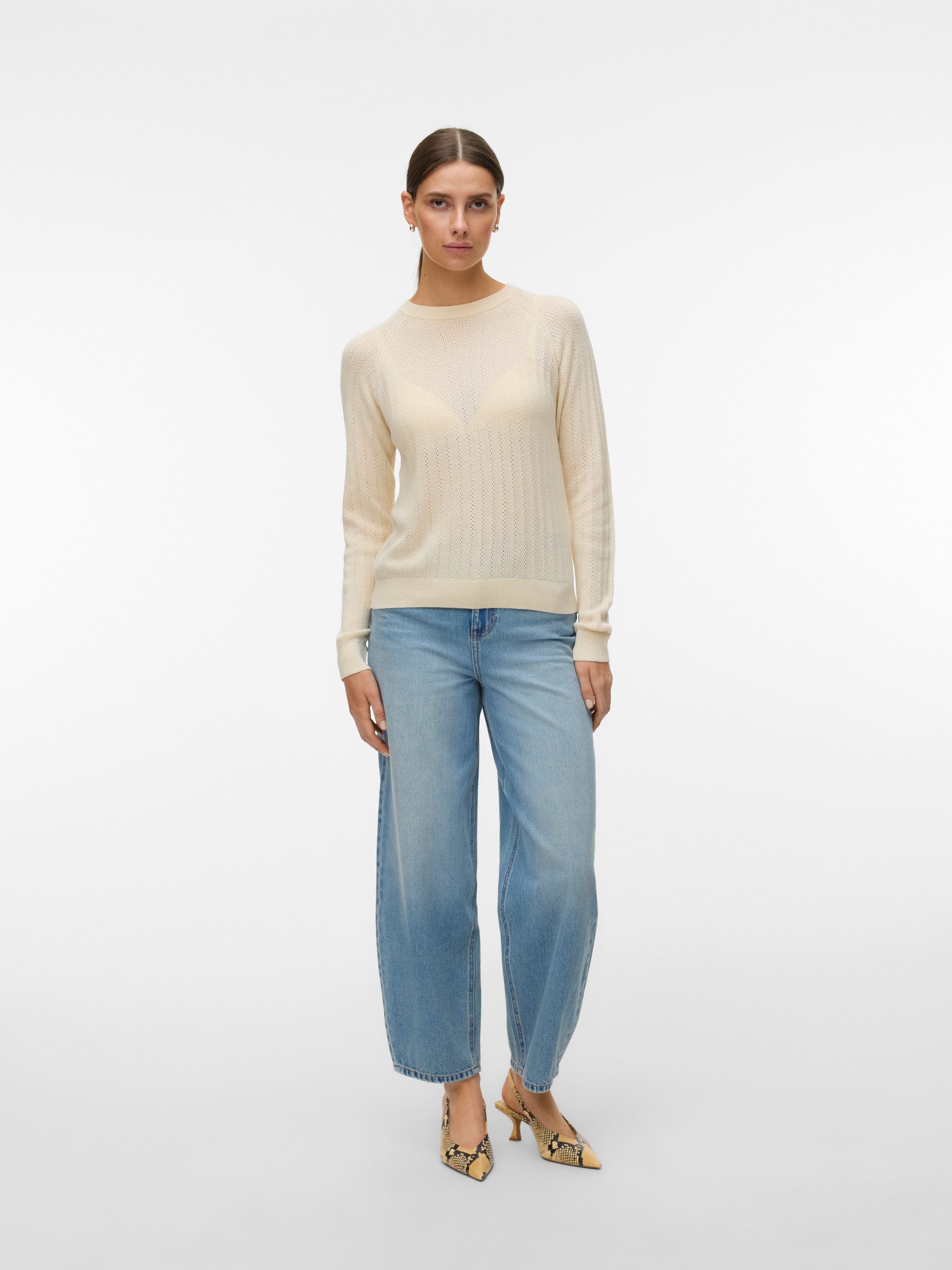 Vero Moda Strickpullover »VMNEWLEX POINTELLE LS O-N PULLOVER NOOS«