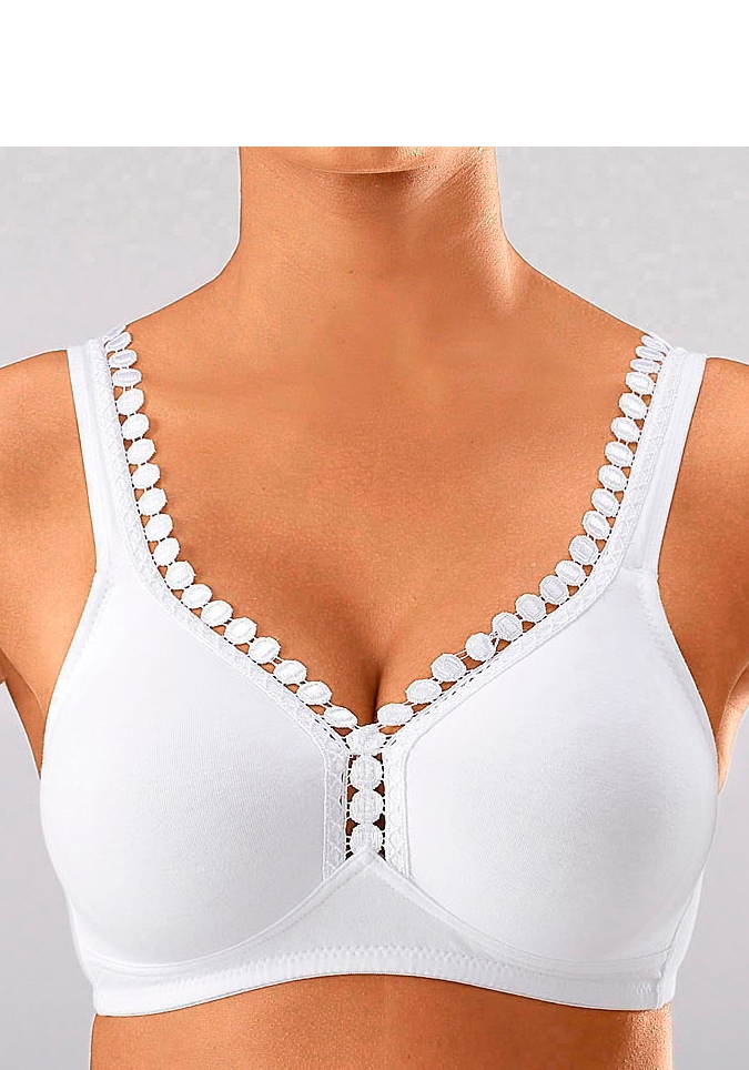 petite fleur Soutien-gorge souple Packung, 2 Stück,  ohne Bügel, mit dekorativer Zierkante