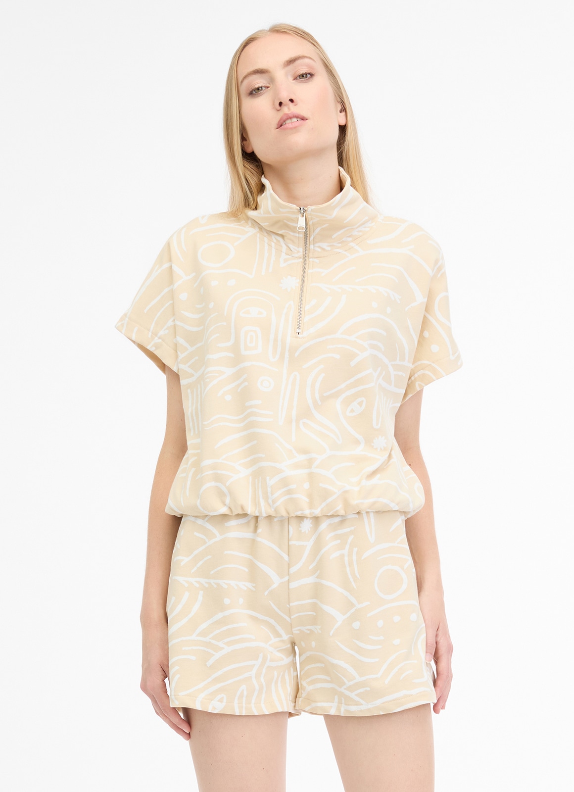 Image of Ragwear Sweatshirt "IZZARA TOP PRINT", mit Stehkragen und Reissverschluss im Troyer-Stil