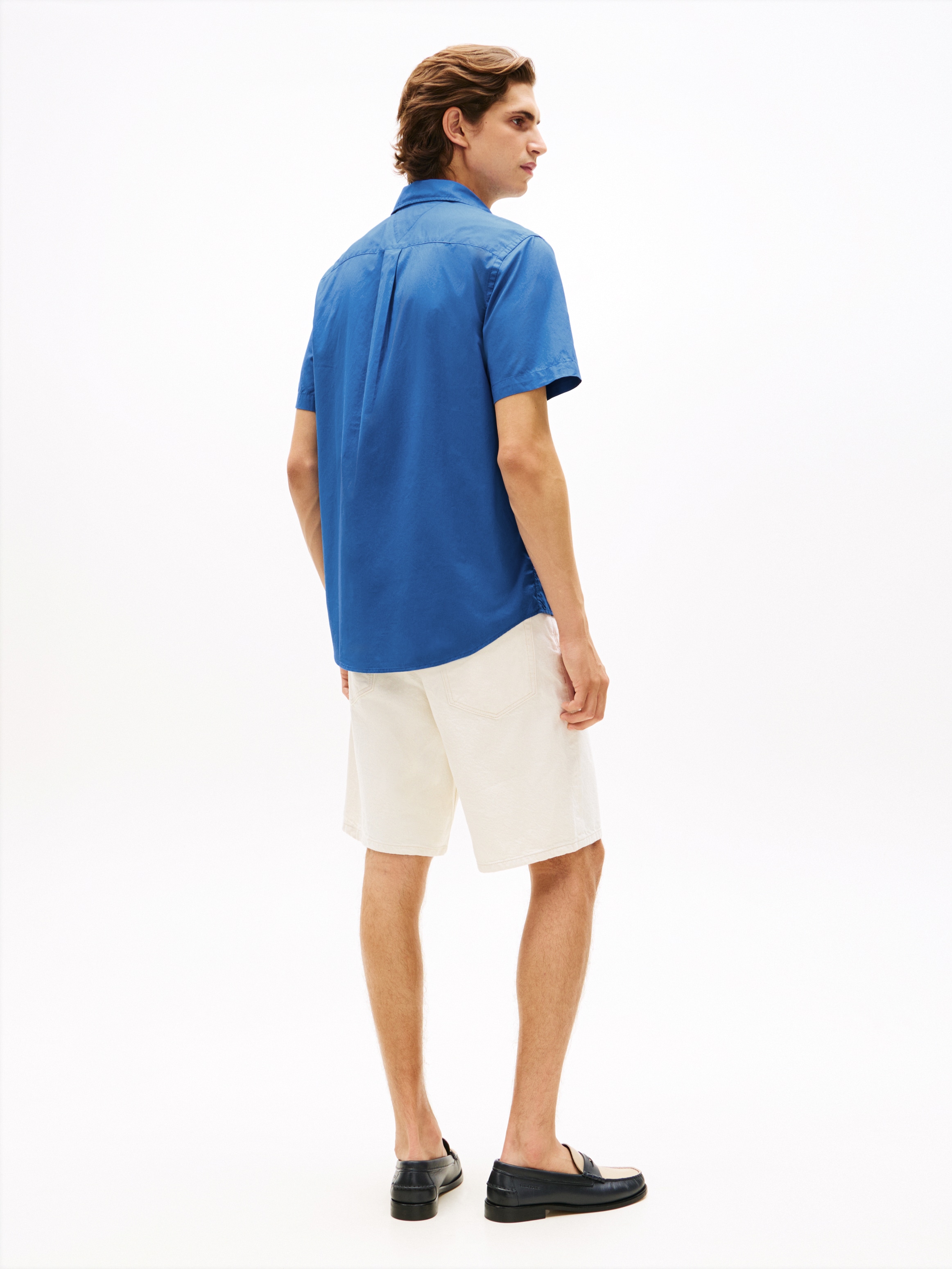 Tommy Hilfiger Chemise à manches courtes »FLEX POPLIN SOLID« Regular fit mit Button-Down-Kragen