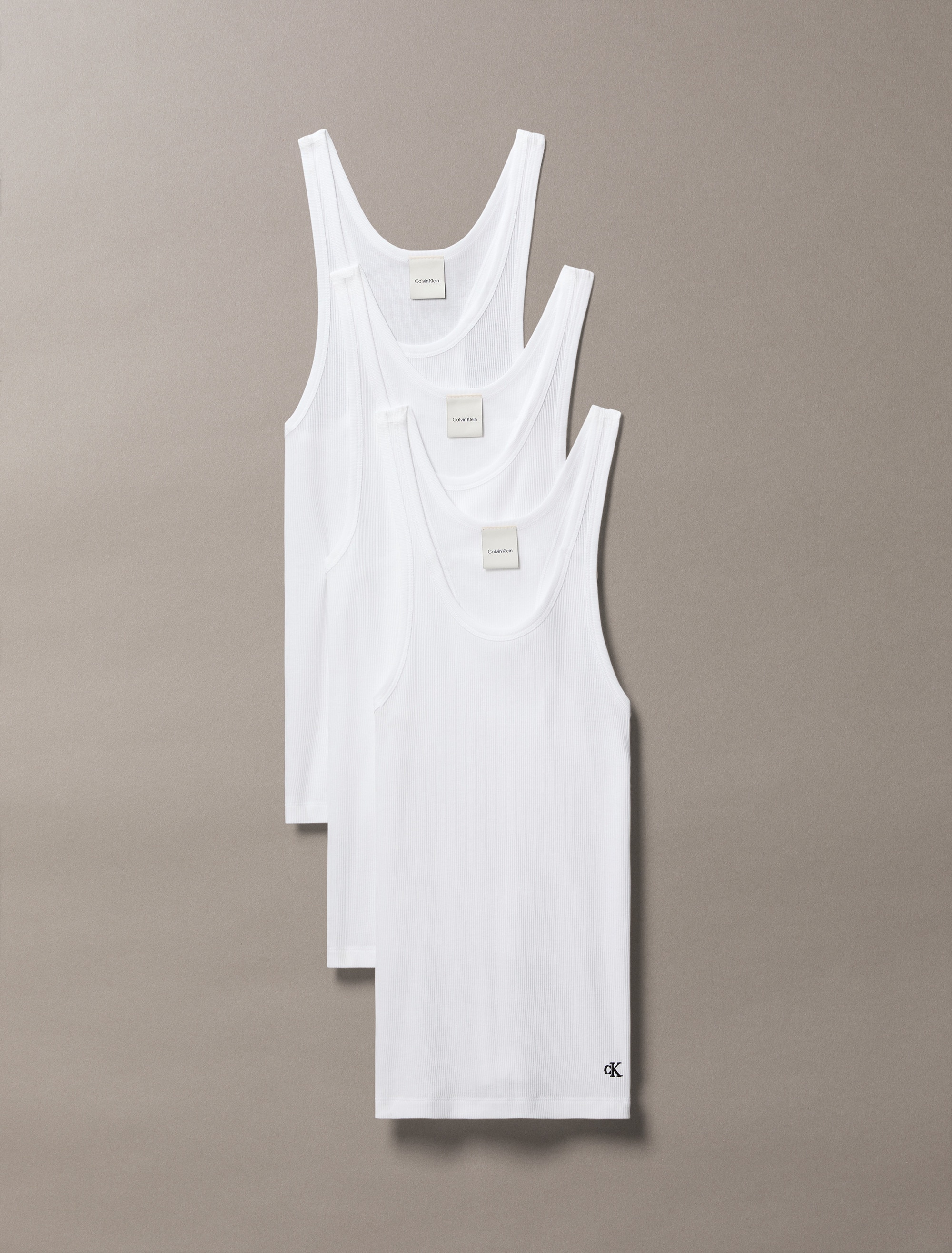 Calvin Klein Underwear Tanktop »SCOOP NECK COTTON TANK 3PK«, (Packung, 3 tlg., 3er-Pack), mit Logostickerei