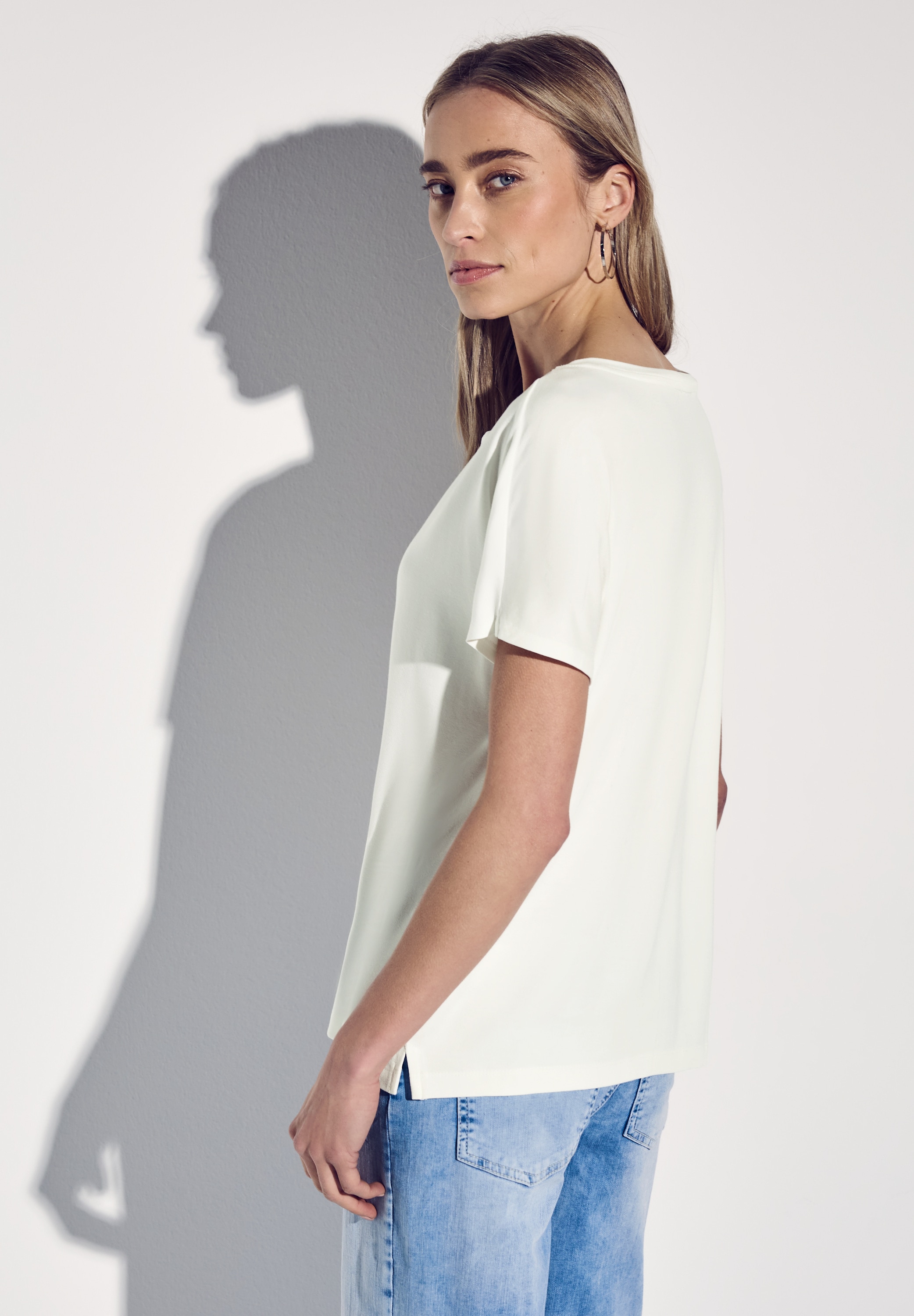STREET ONE Shirttop »Style Crista«, mit hängenden Schultern