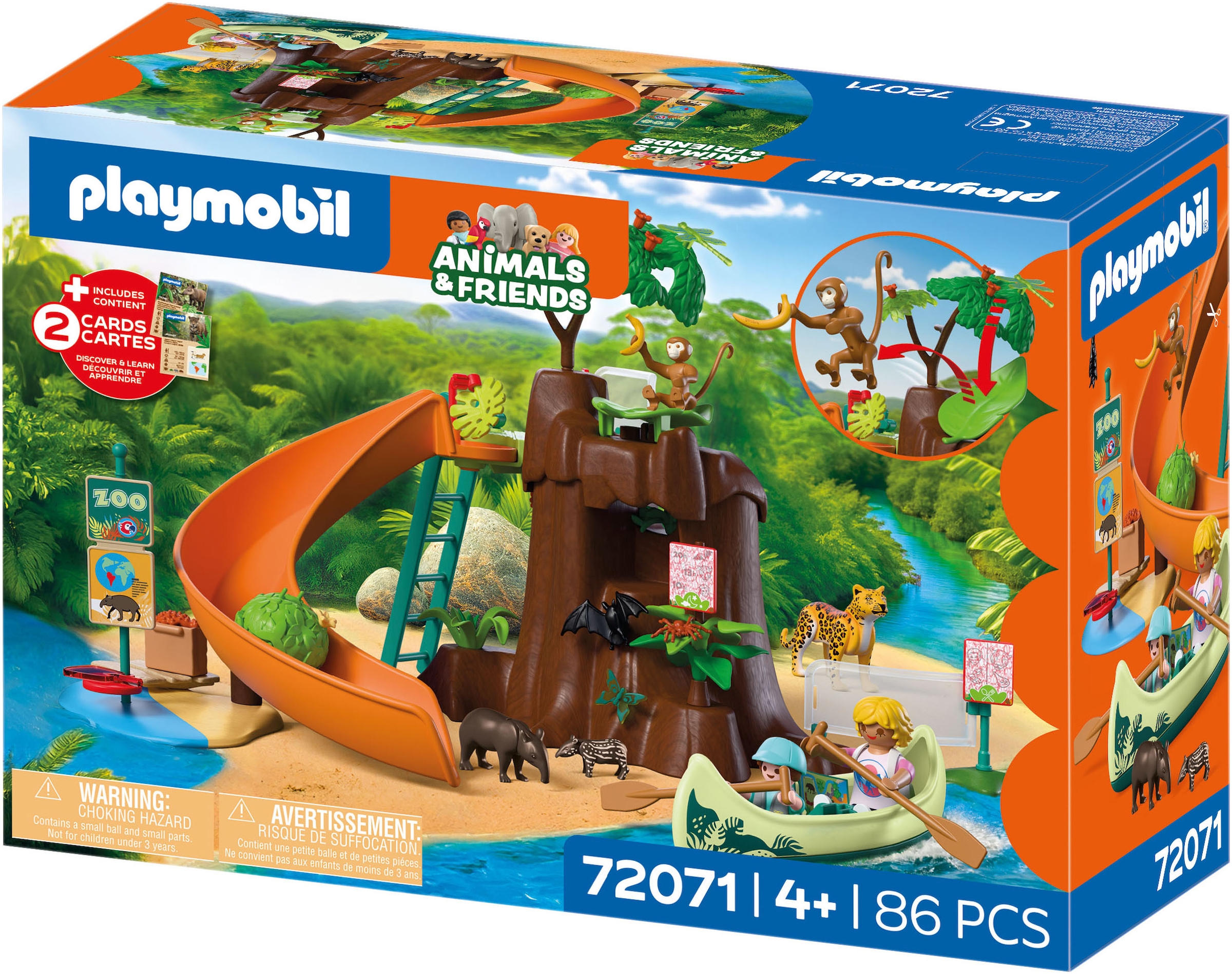 Playmobil® Konstruktions-Spielset »Zoo: Dschungelabenteuer (72071), Animals & Friends« Made in Europe