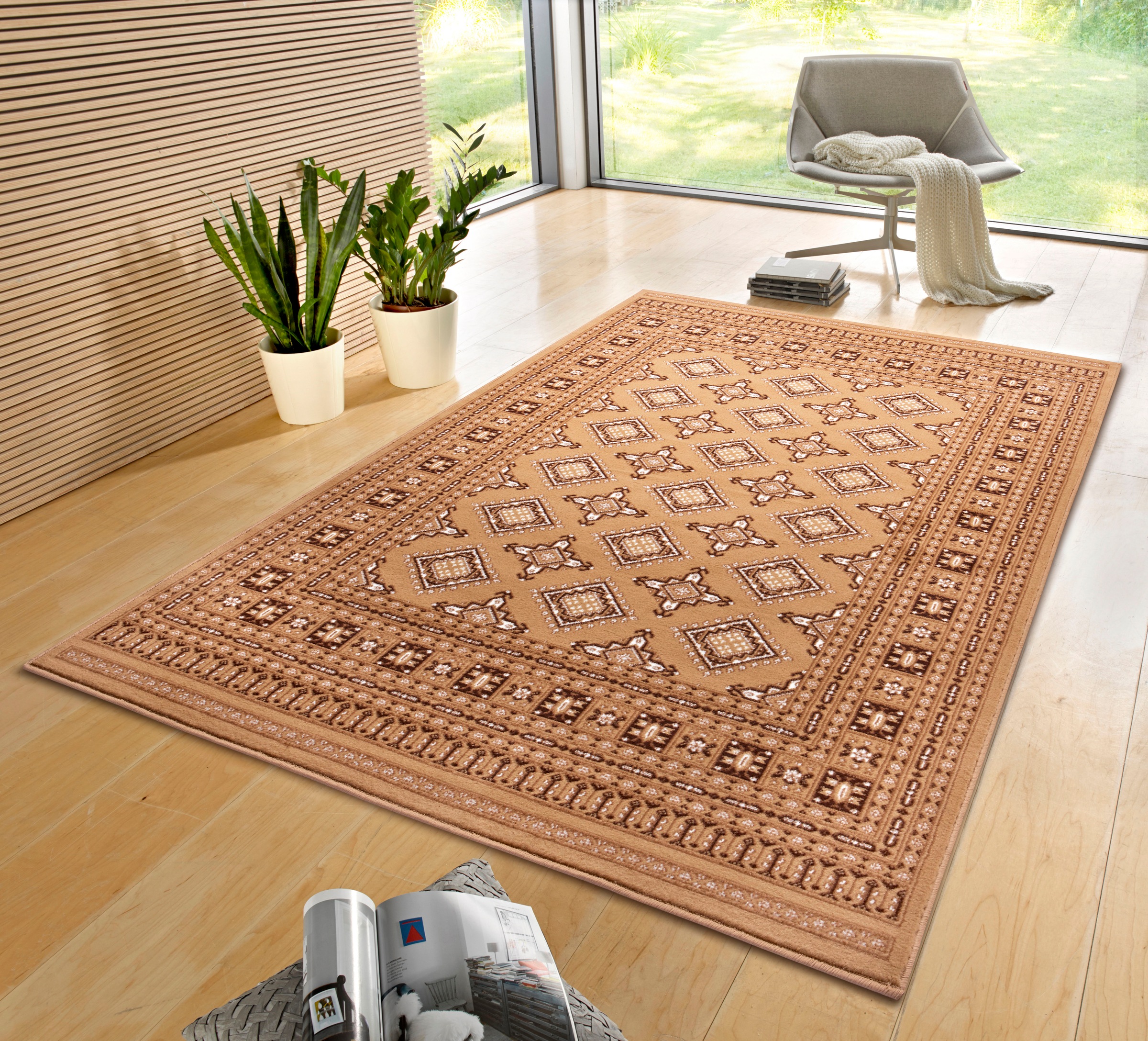 NOURISTAN Teppich »Sao Buchara«, rechteckig, 9 mm Höhe, Kurzflor, Orientalisch, Teppich, Modern, Wohnzimmer, Flur, Esszimmer