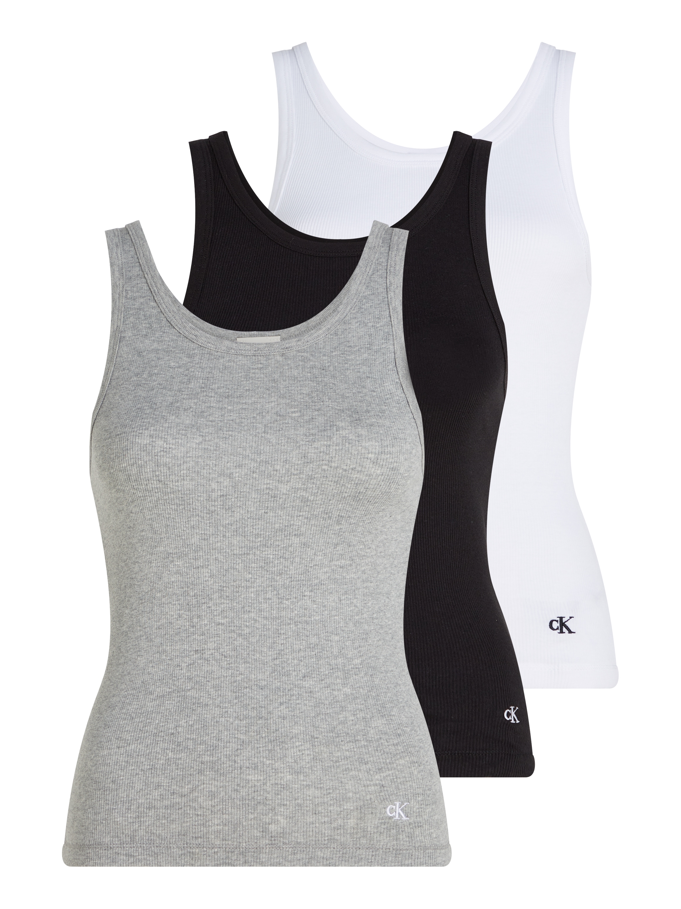 Image of Calvin Klein Underwear Tanktop "SCOOP NECK COTTON TANK 3PK" Packung, 3er-Pack, 3 Stk. mit Logostickerei