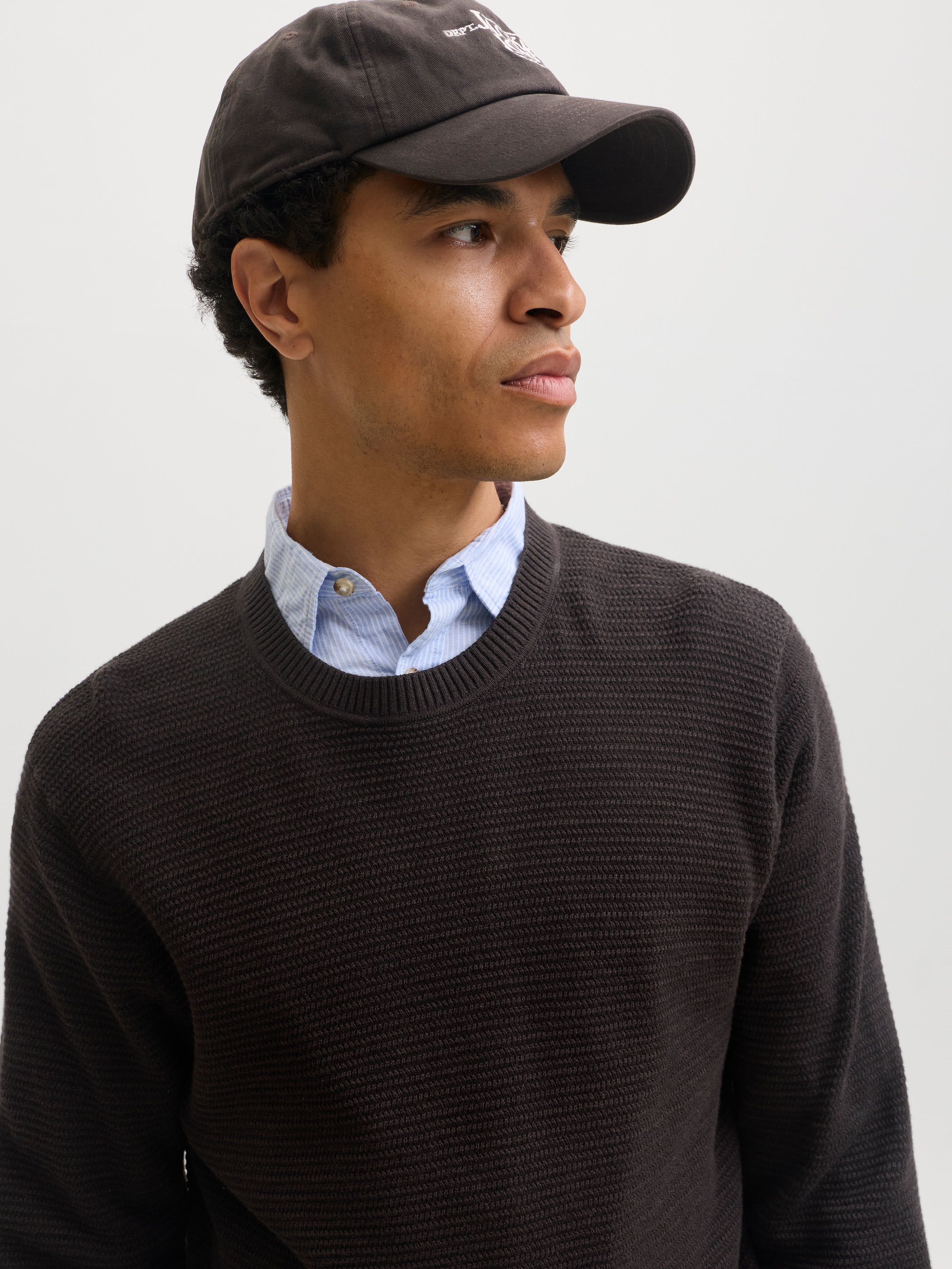 Jack & Jones Rundhalspullover »JPRBLURILEY KNIT CREW NECK LS SN« Baumwolle, regular fit