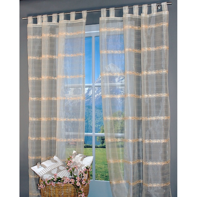 HOSSNER - ART OF HOME DECO Gardine »Sihlsee«, (1 St.), Schlaufenschal im besonderen  Design günstig kaufen