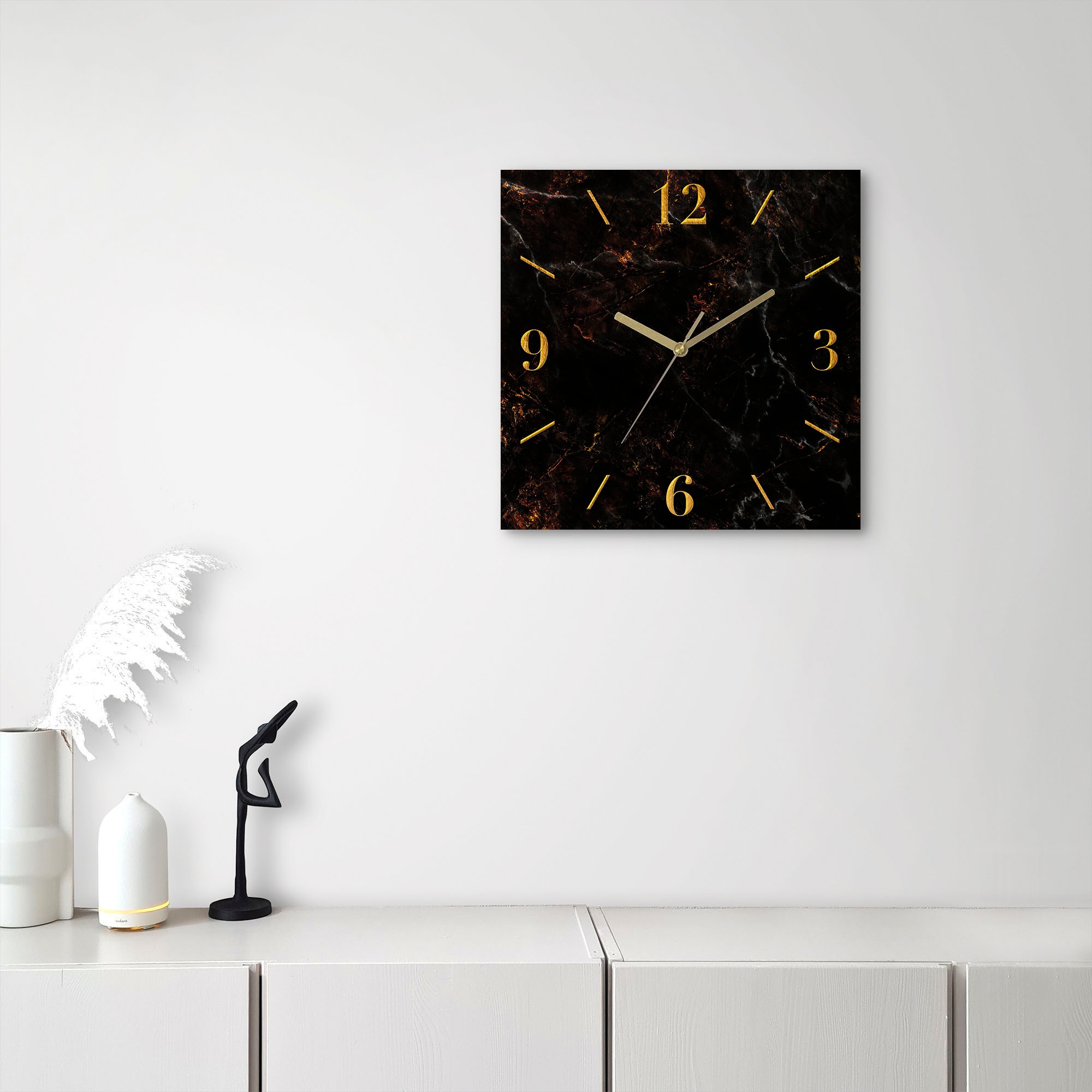 Image of GOODproduct Wanduhr "Marmor" wahlweise mit Quarz- oder Funkuhrwerk, lautlos ohne Tickgeräusche