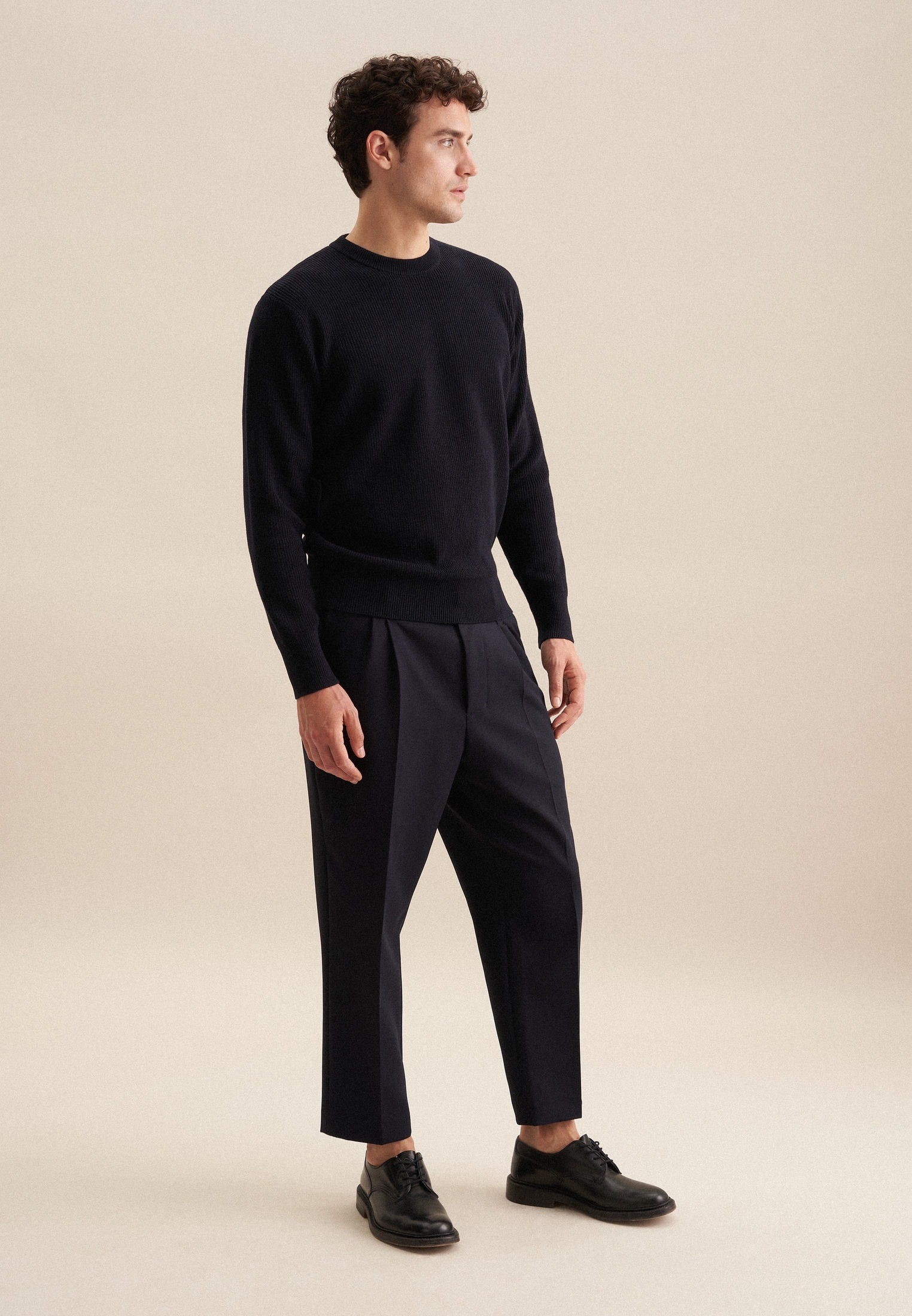 seidensticker Strickpullover »Schwarze Rose« 1/1 Rundhals Uni