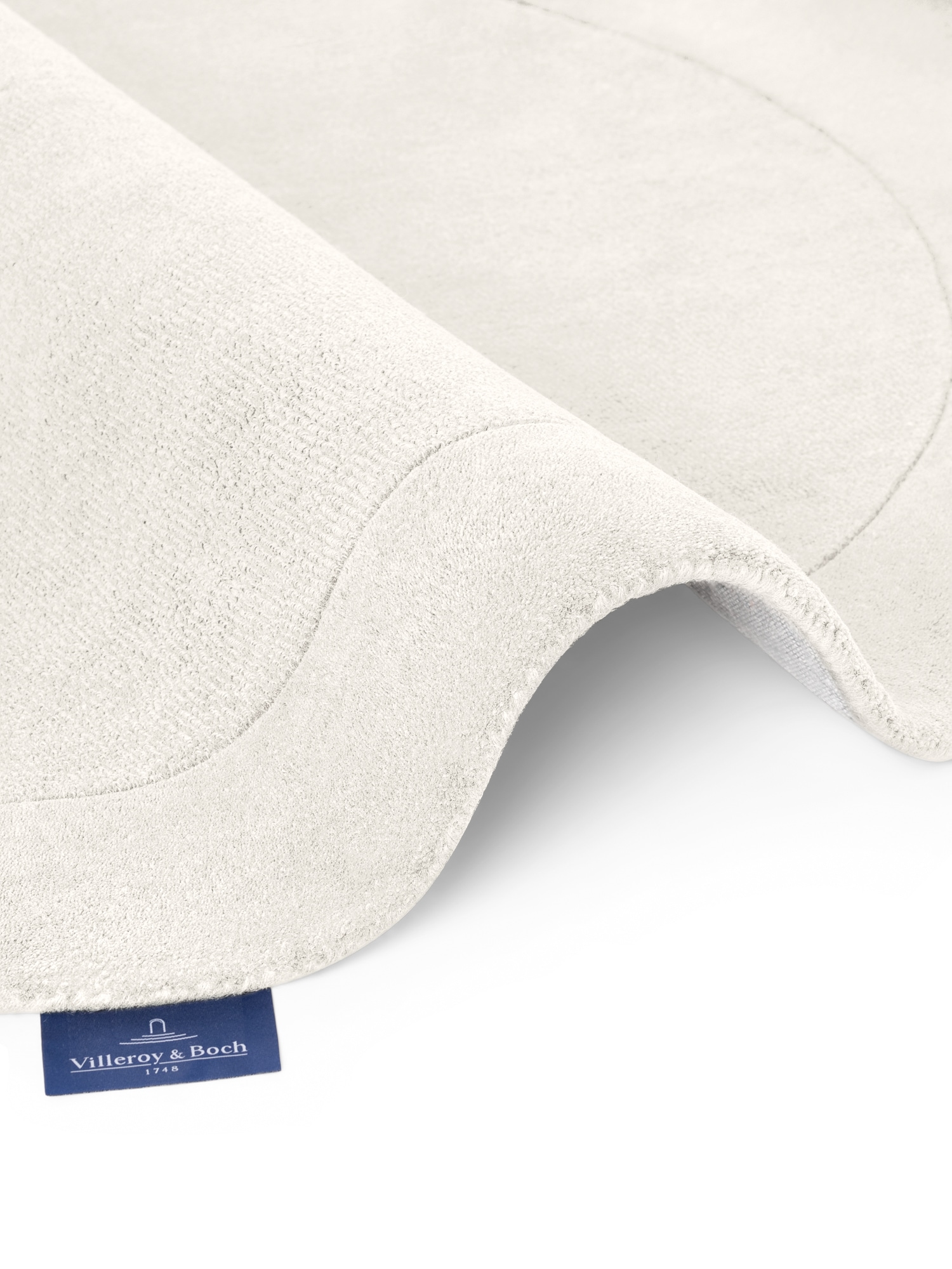 Villeroy & Boch Tapis »Wollteppich Kivi« Rond 17 mm Höhe Handgewebt, Wolle, Bordüre, Einfarbig, Läufer, Wohnzimmer, Organisch