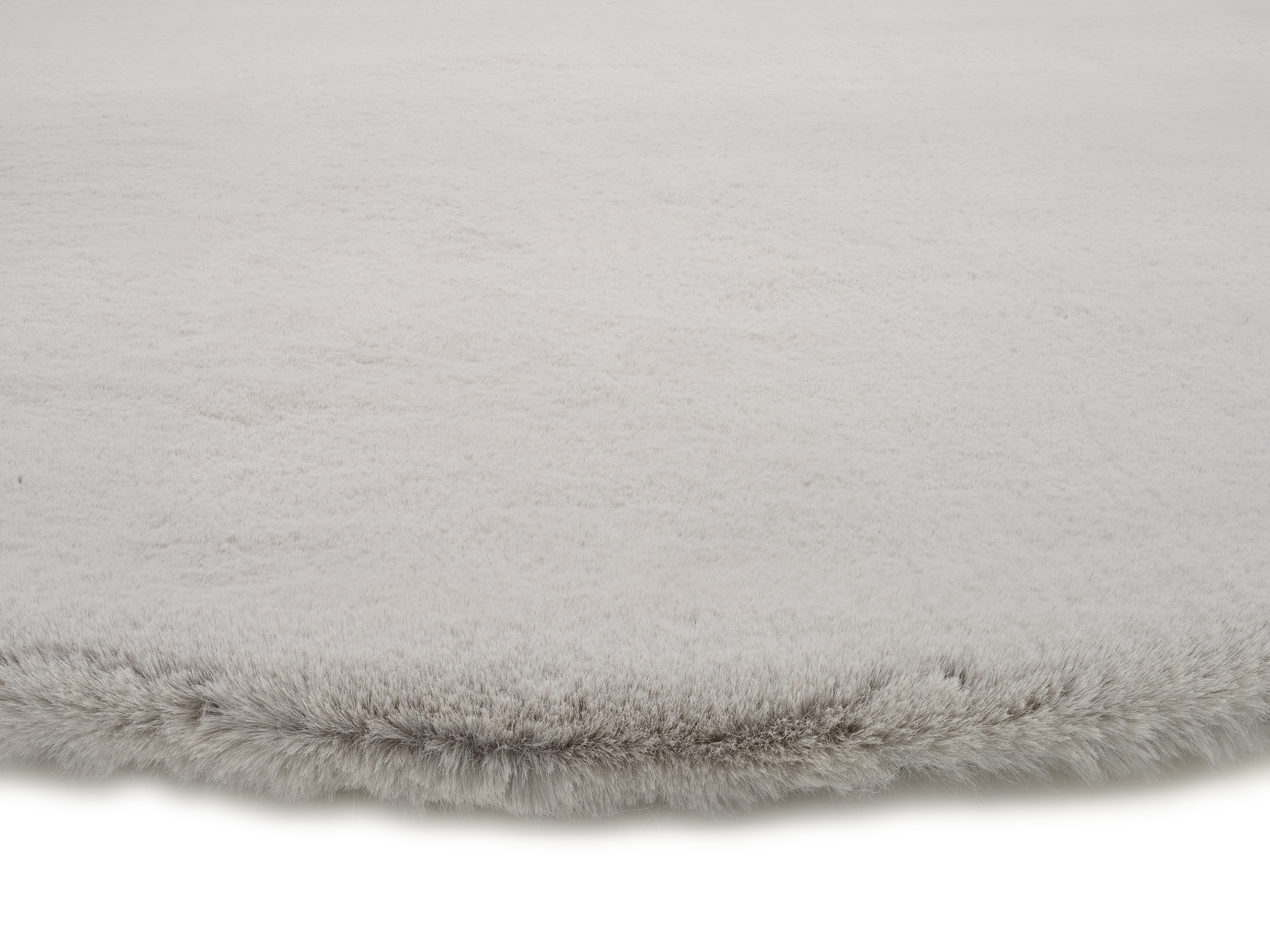 OCI DIE TEPPICHMARKE Teppich »ALISSA«, rund, 38 mm Höhe, Kuschelig weicher Flor, Kaninchen Fell Haptik, getuftet
