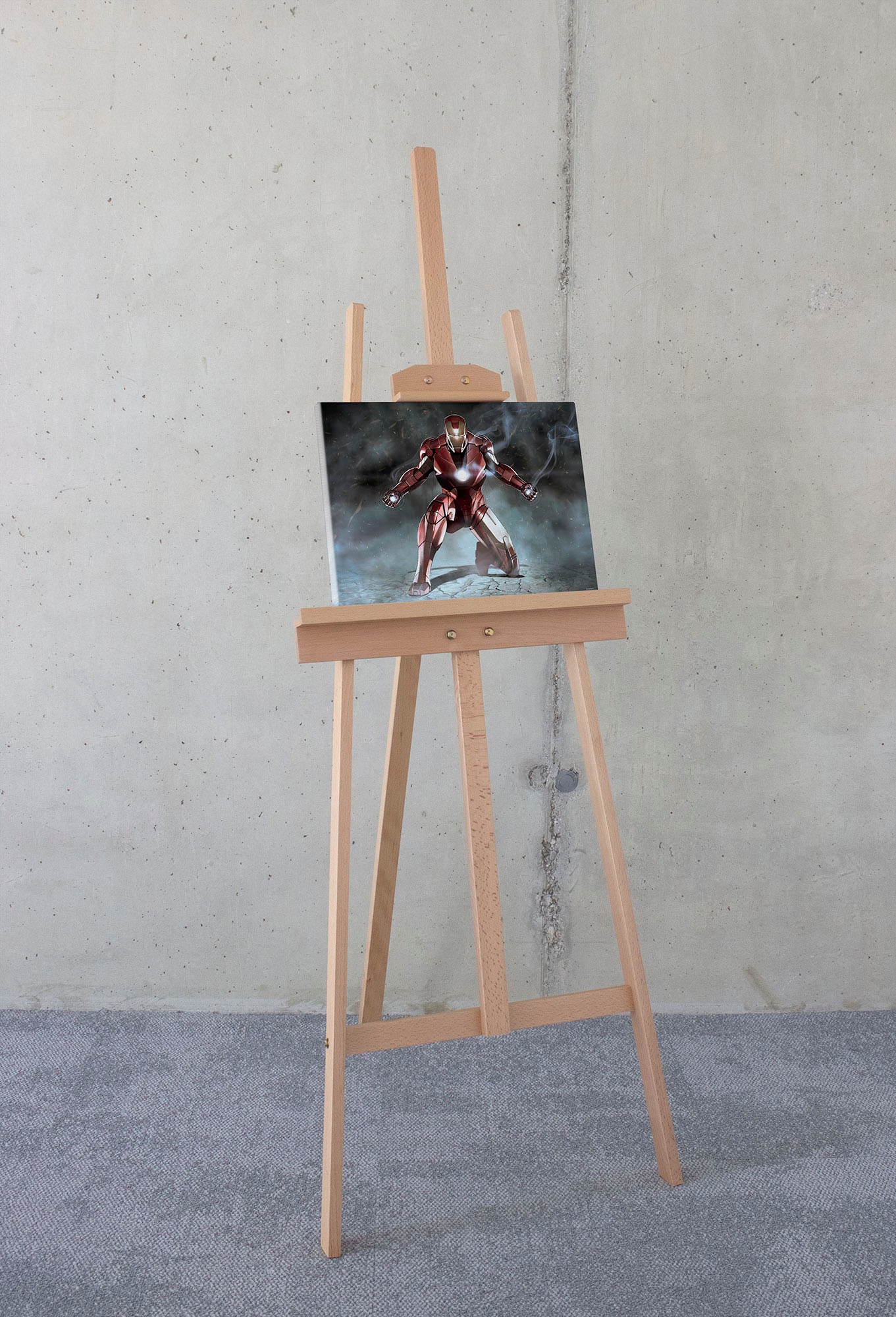 Komar Leinwandbild »Iron Man Charging - Grösse 40 x 30 cm« Disney 40 x 30 cm (Breite x Höhe), 1 Stk. tlg. Keilrahmenbild mit Echtholzrahmen, Kinderzimmer