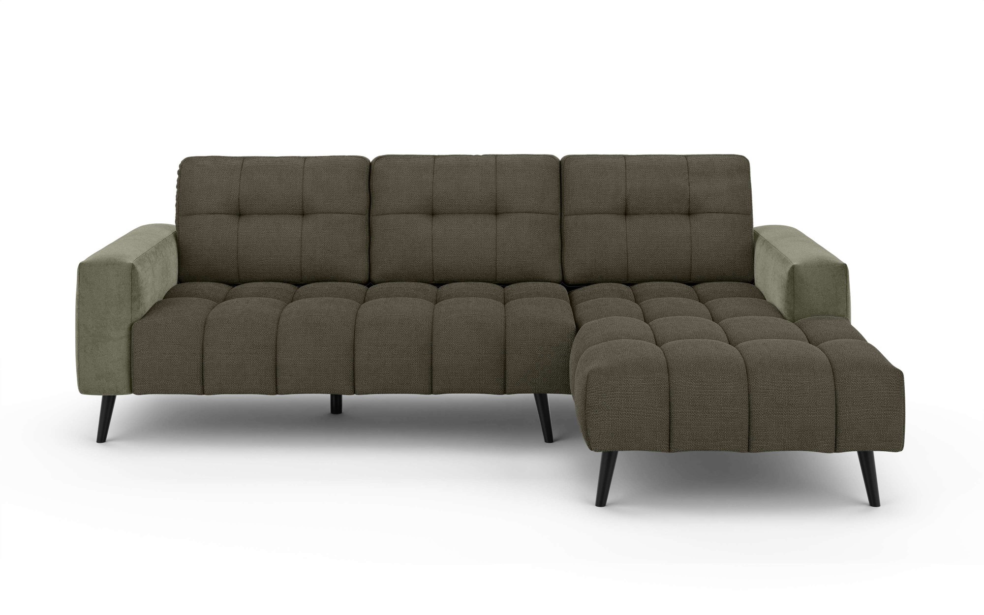INOSIGN Ecksofa »SERINE mit Recamiere rechts/links bestellbar, Masse B/H/T 253/91/161 cm«, L-Form mit Wellenunterfederung, 3 Rückenkissen, ohne Bettfunktion