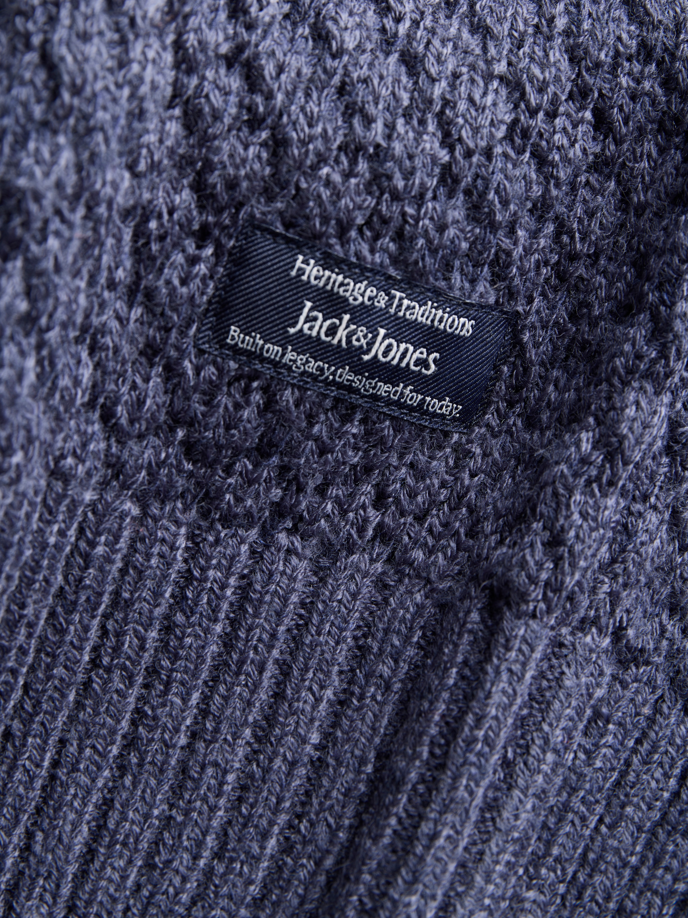 Jack & Jones Pull à col rond »JJBLAKE KNIT CREW NECK SN« Materialmix, relaxed fit