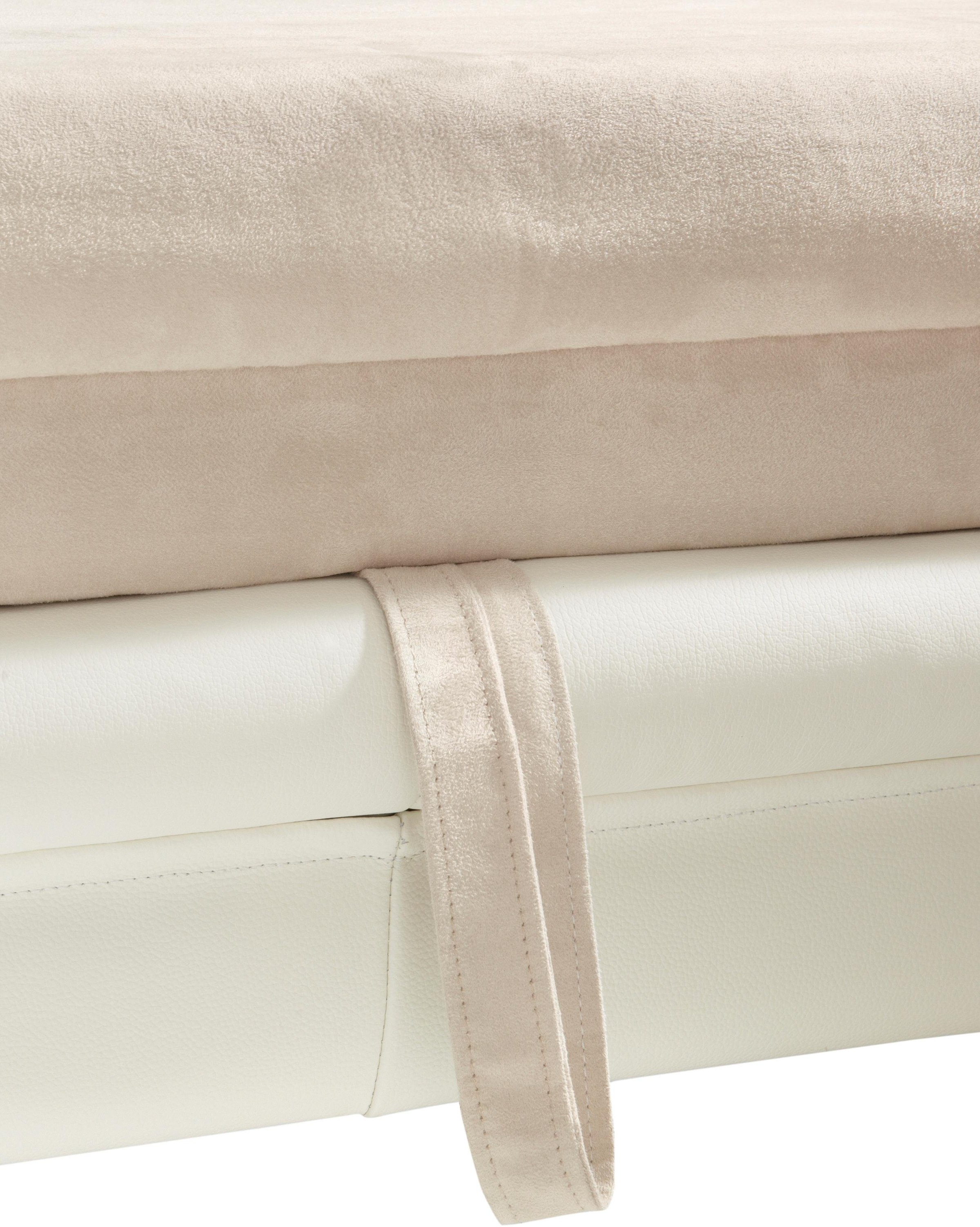 COTTA Polstergarnitur »Enterprise L-Form«, (Set), Set bestehend aus: Ecksofa mit Arm- & Kopfteilverstellung & Hocker