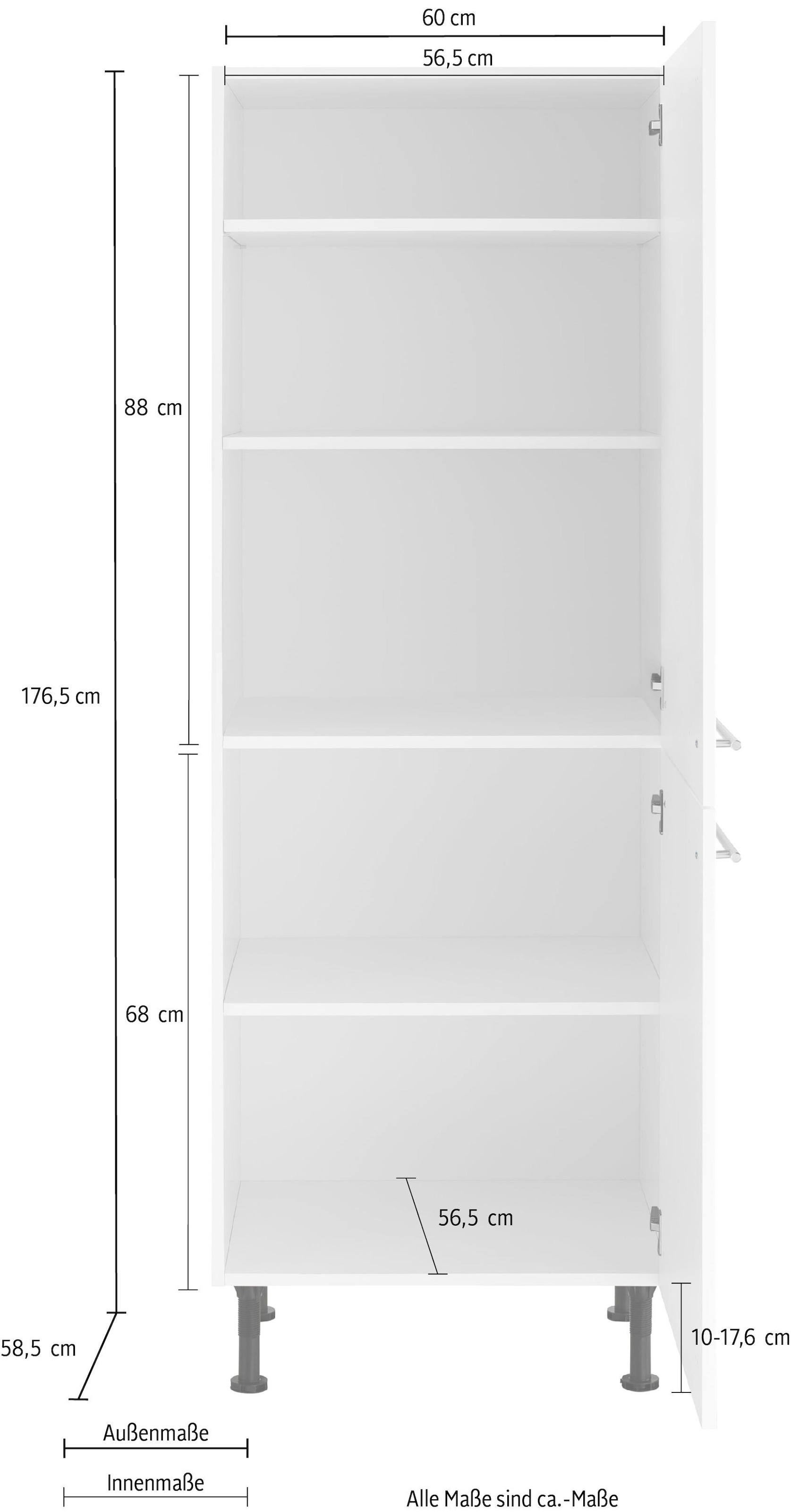 OPTIFIT Hochschrank »Bern«, 60 cm breit, 176 cm hoch, mit höhenverstellbaren Stellfüssen