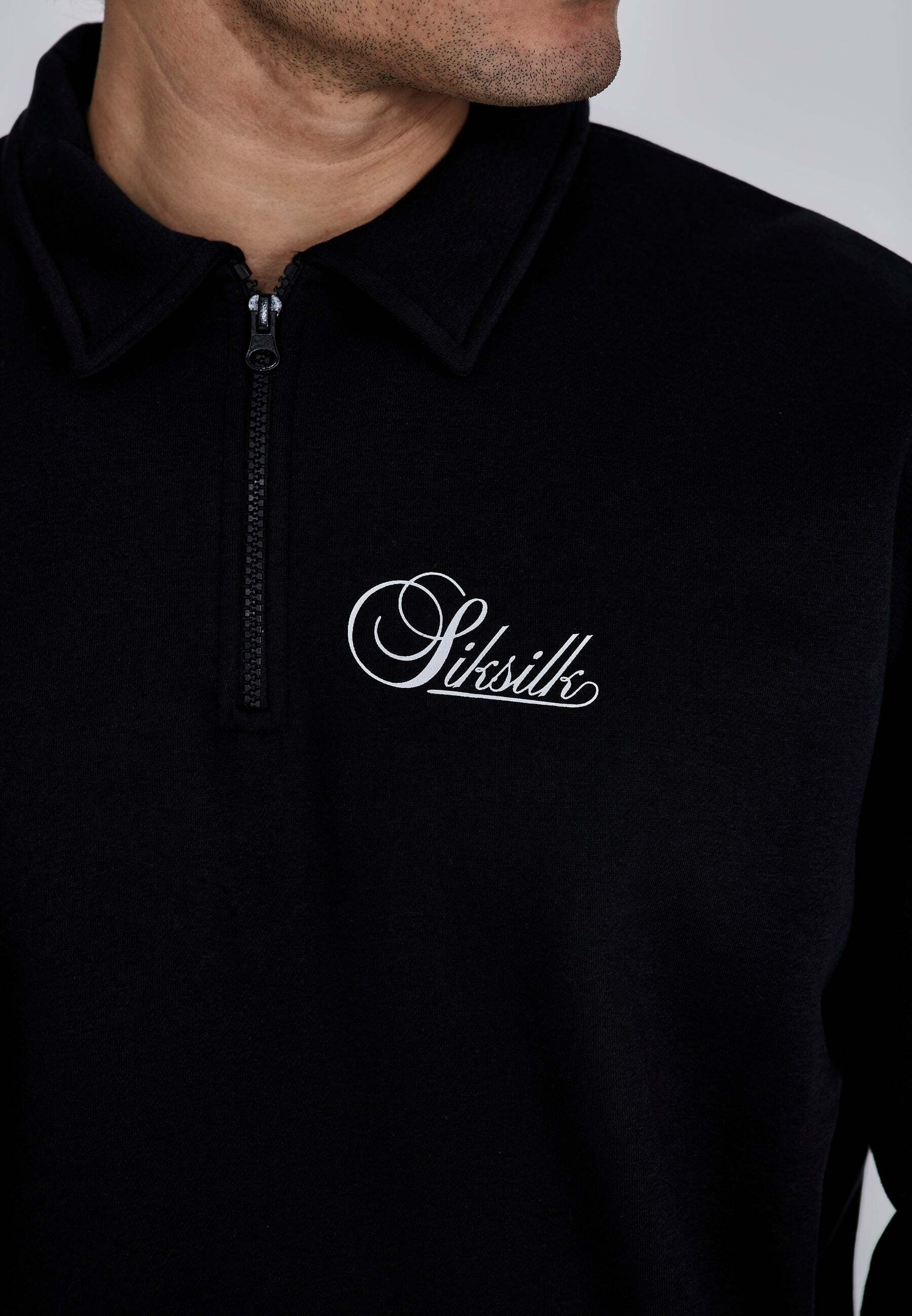 Siksilk Sweatshirt »Siksilk Sweatshirt Essentials Polo Sweater«
