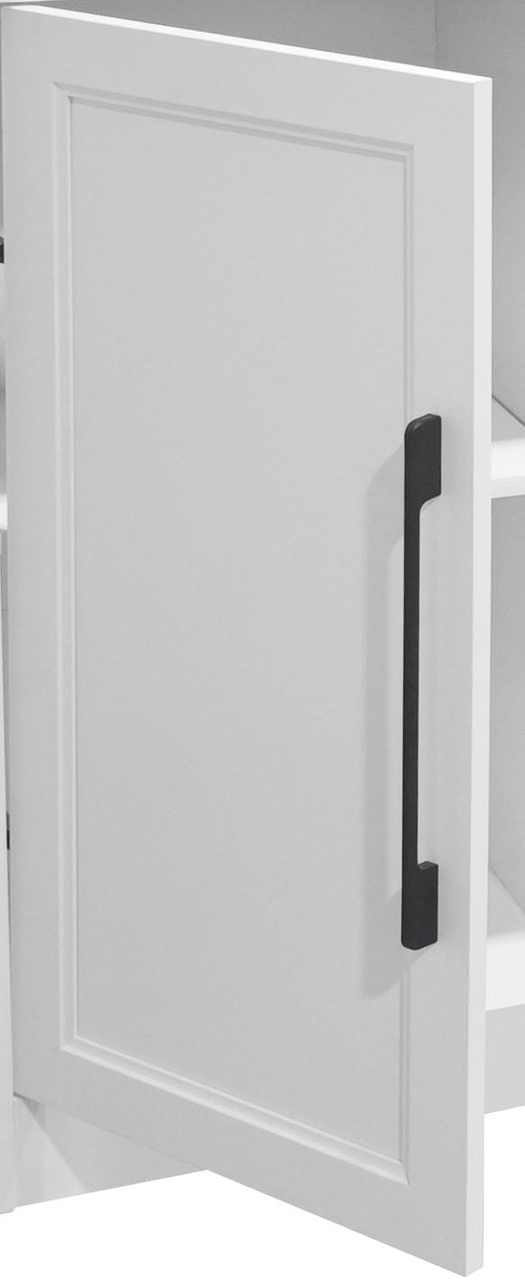 GOODproduct Sideboard »Ismund« aus MDF, mit Holz-Zierleiste, schwarzen Metallgriffen, Höhe 95 cm