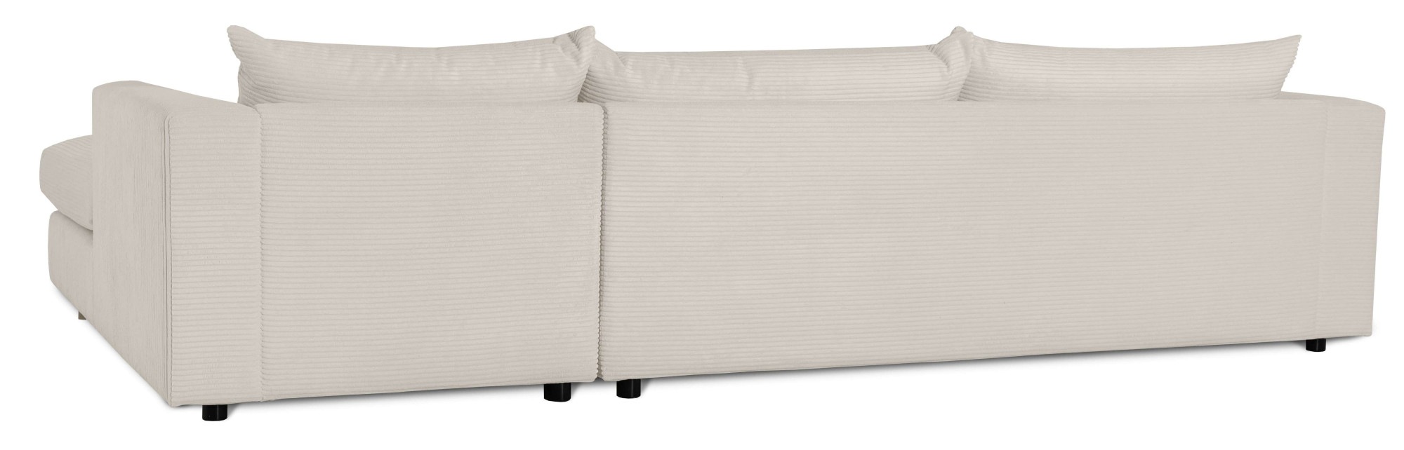 LeGer Home by Lena Gercke Ecksofa »Avelina«, (2 St.), Breite 297 cm, in Cord- und Chenille- Stoff, Rückenkissen mit Federn