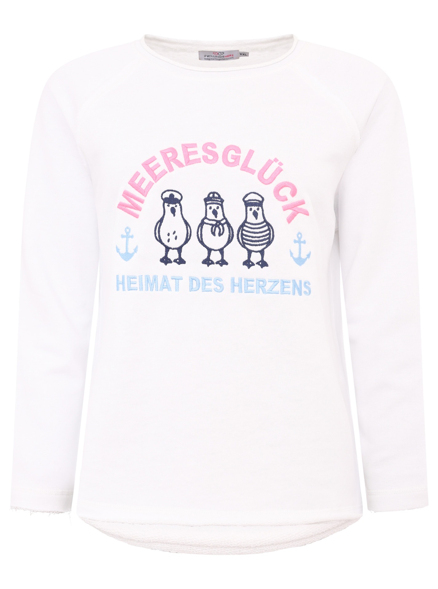 Zwillingsherz Sweatshirt »"Meeresglück"«, mit verspieltem Ankerdetail