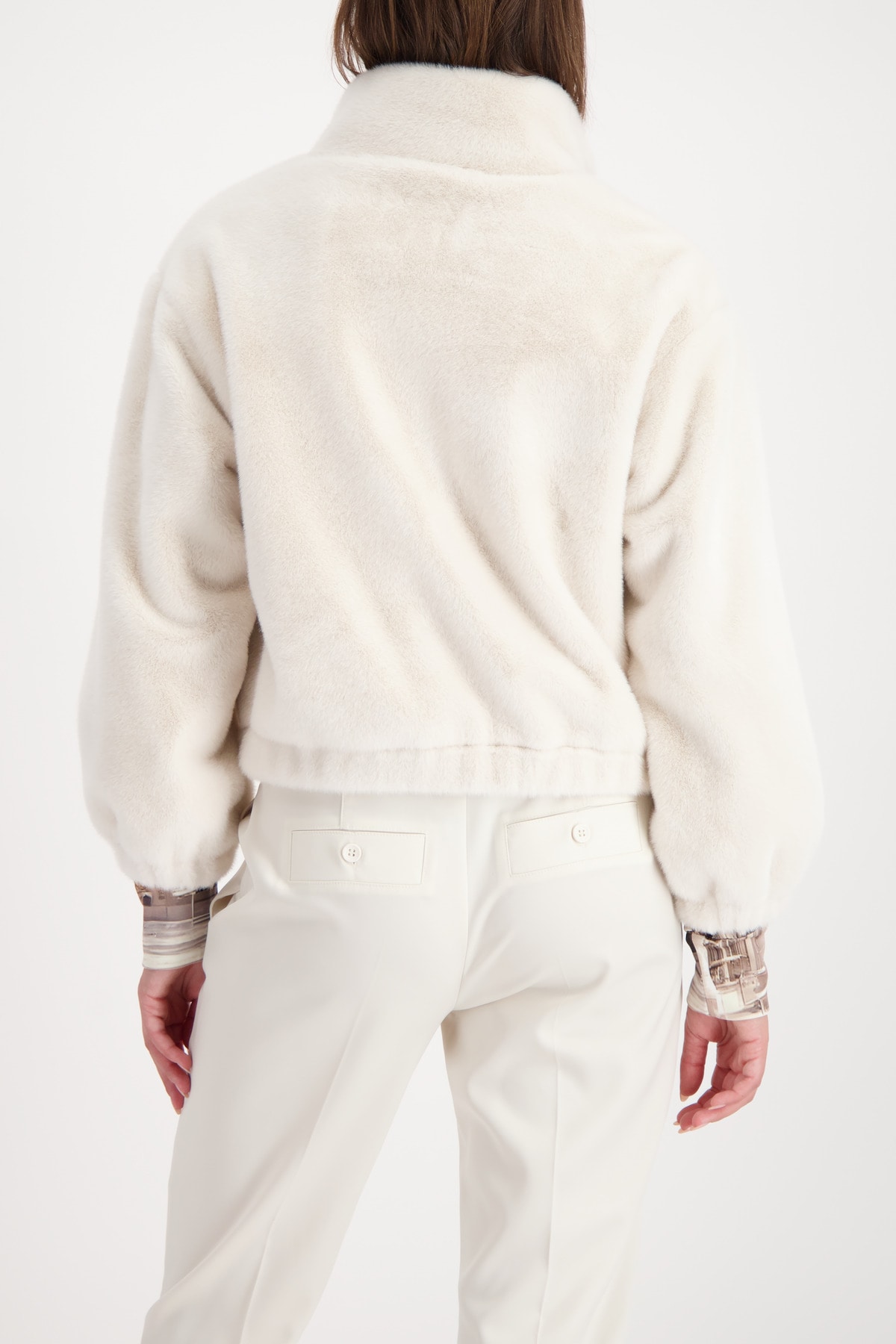 Monari Fellimitatjacke »Jacke fake fur« ohne Kapuze Regular fit mit Stehkragen