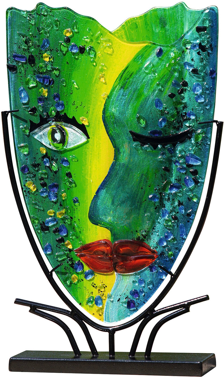 Image of Casablanca by Gilde Dekovase "Twinkle" dekorative Vase aus Glas, Dekoobjekt
