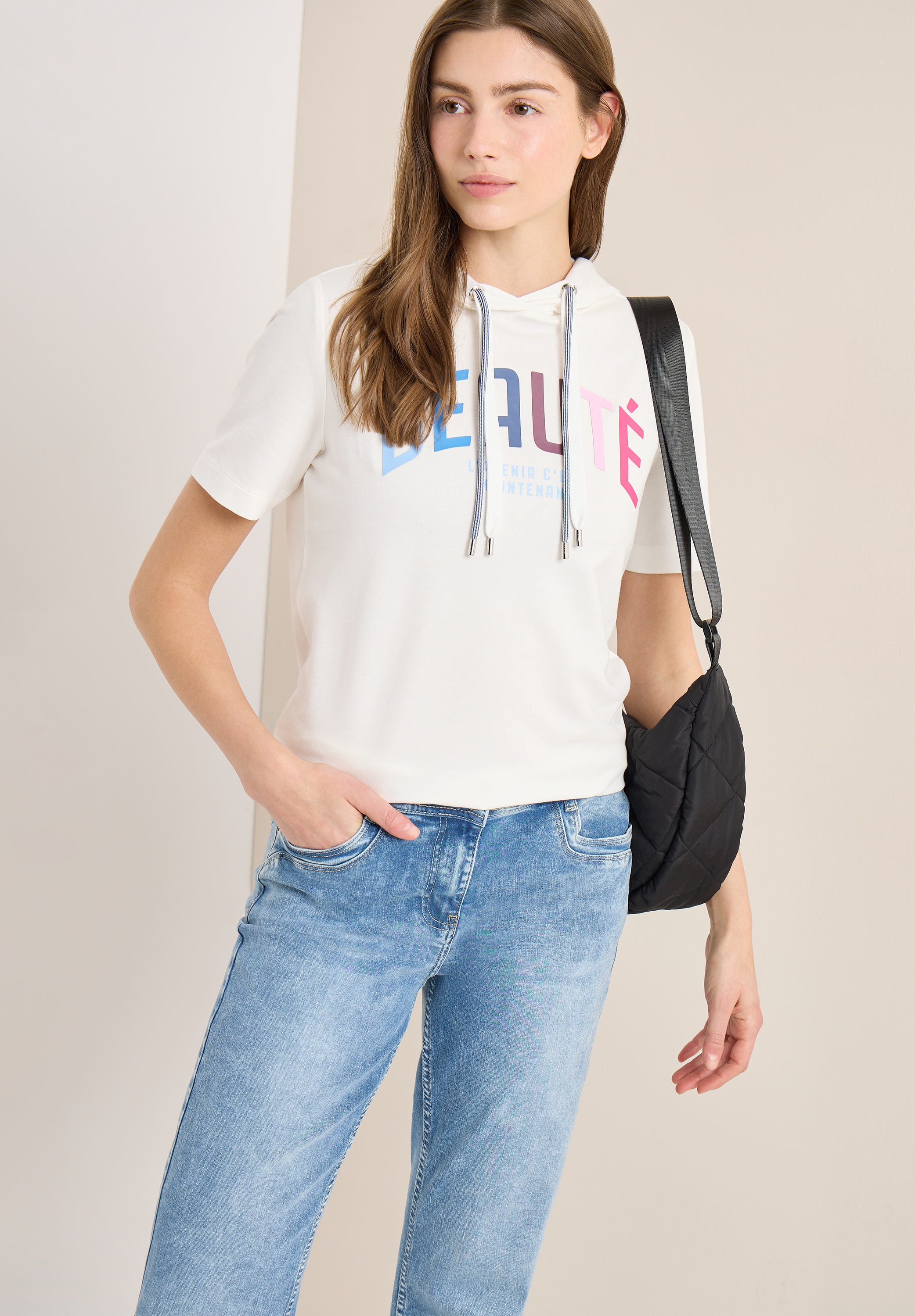 Image of Cecil Kurzarmshirt mit Letter-Print