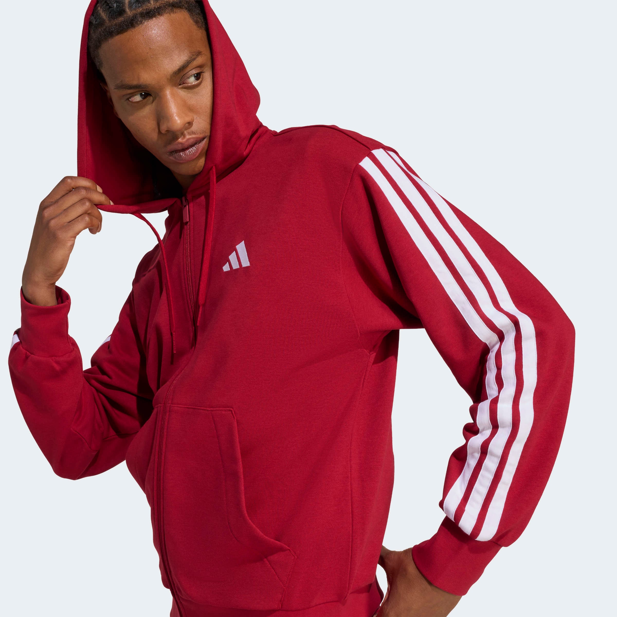 adidas Sportswear Kapuzensweatshirt »ESSENTIALS 3-STREIFEN FRENCH TERRY«

