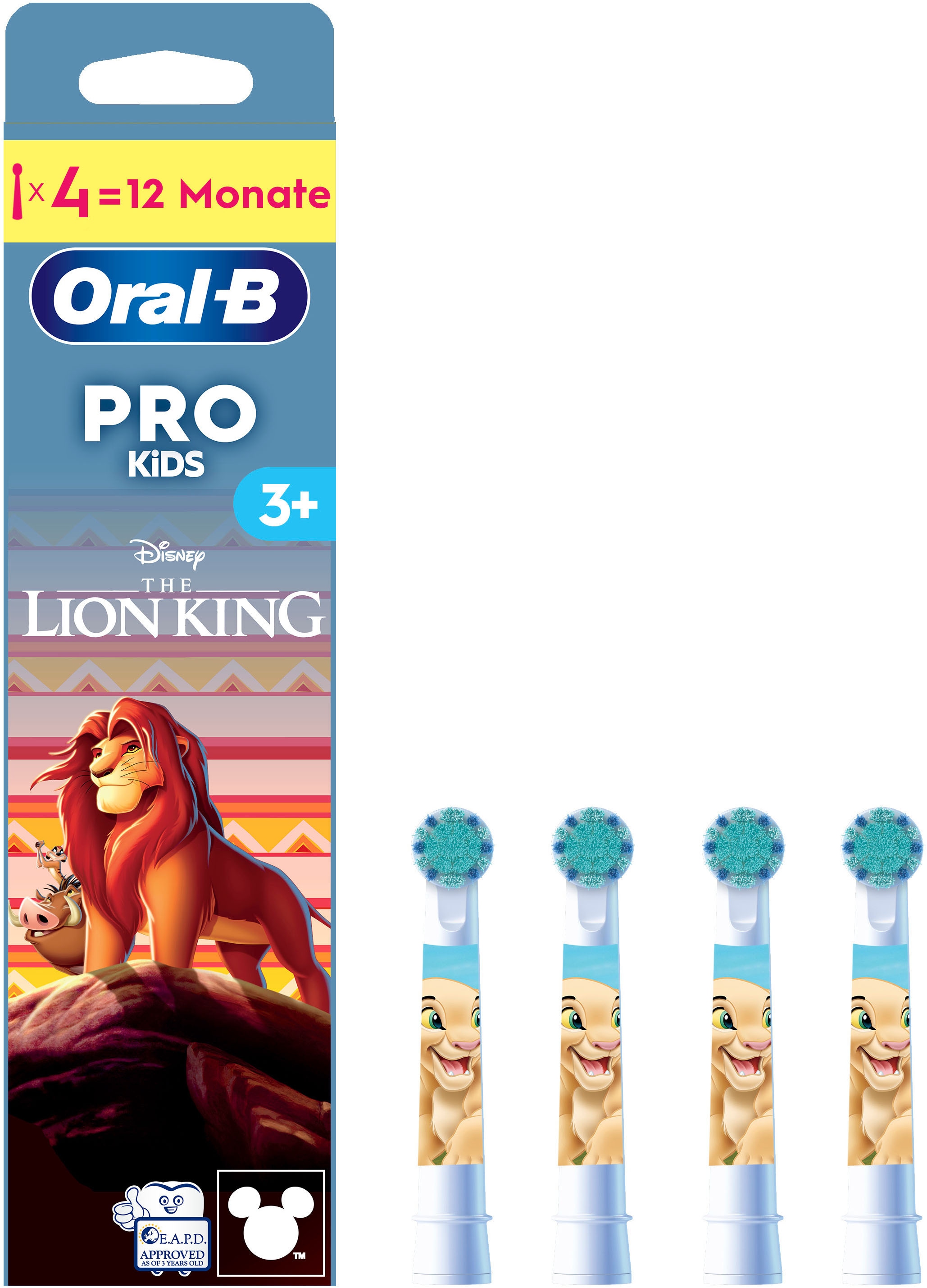 Oral-B Aufsteckbürsten »Pro Kids 3+ König der Löwen« Extra weiche Borsten, ab 3 Jahren