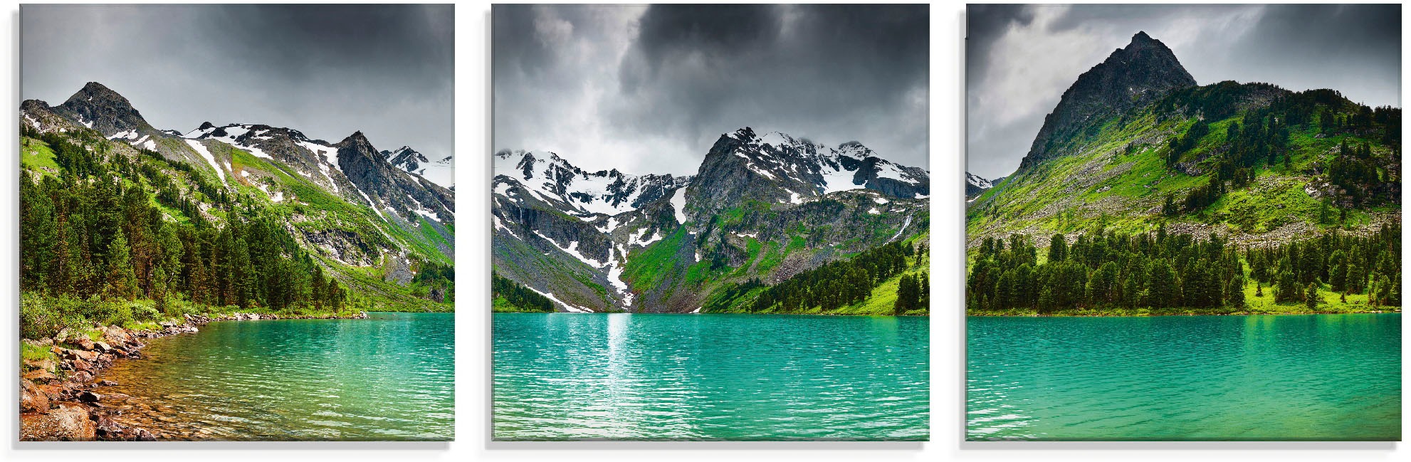 Image of Artland Glasbild »Bergsee«, Berge, (3 St.) bei Ackermann Versand Schweiz