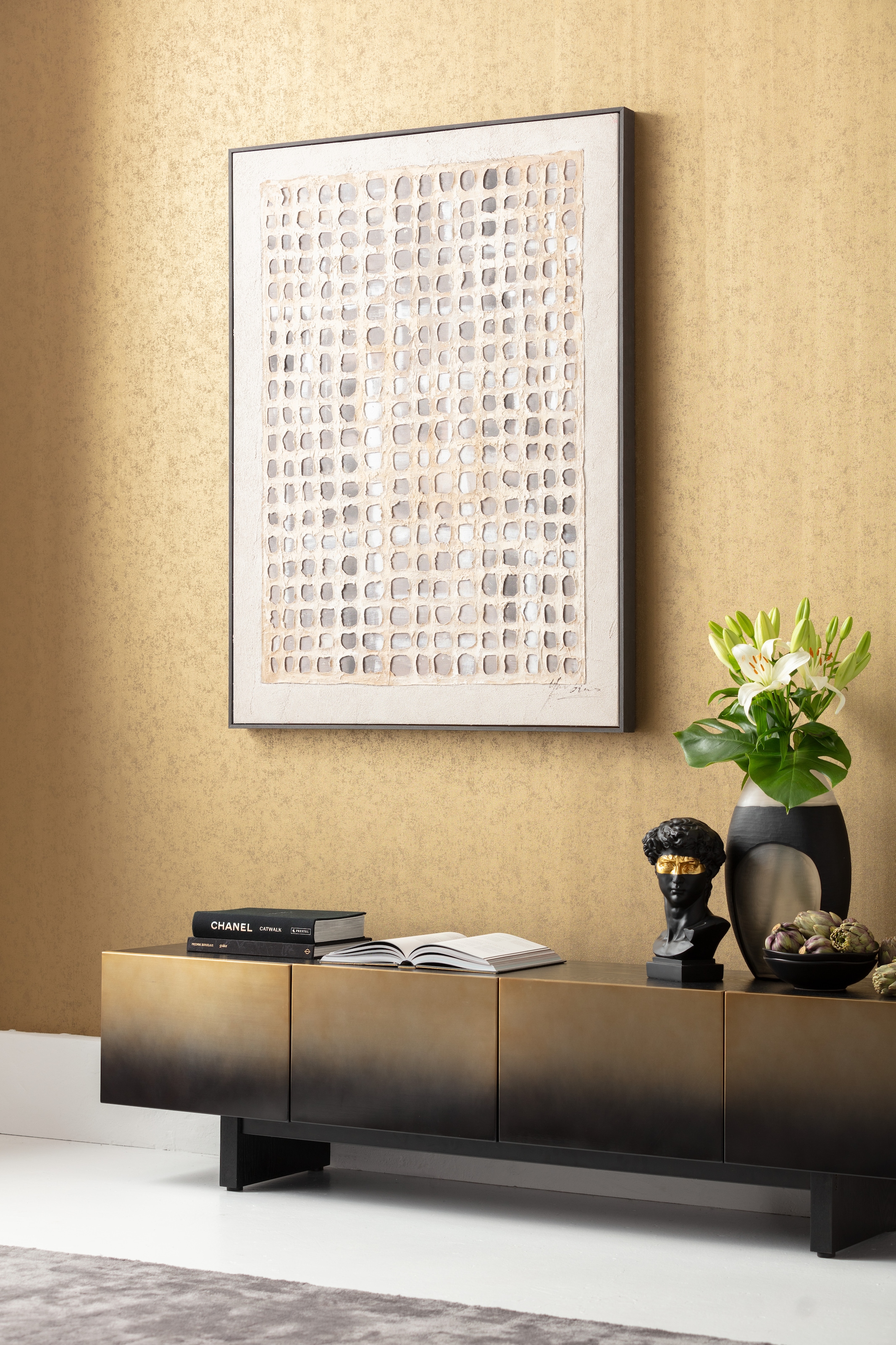Image of Kare Design Bild mit Rahmen "Gerahmtes Bild Glitter Curtain 120x90cm"