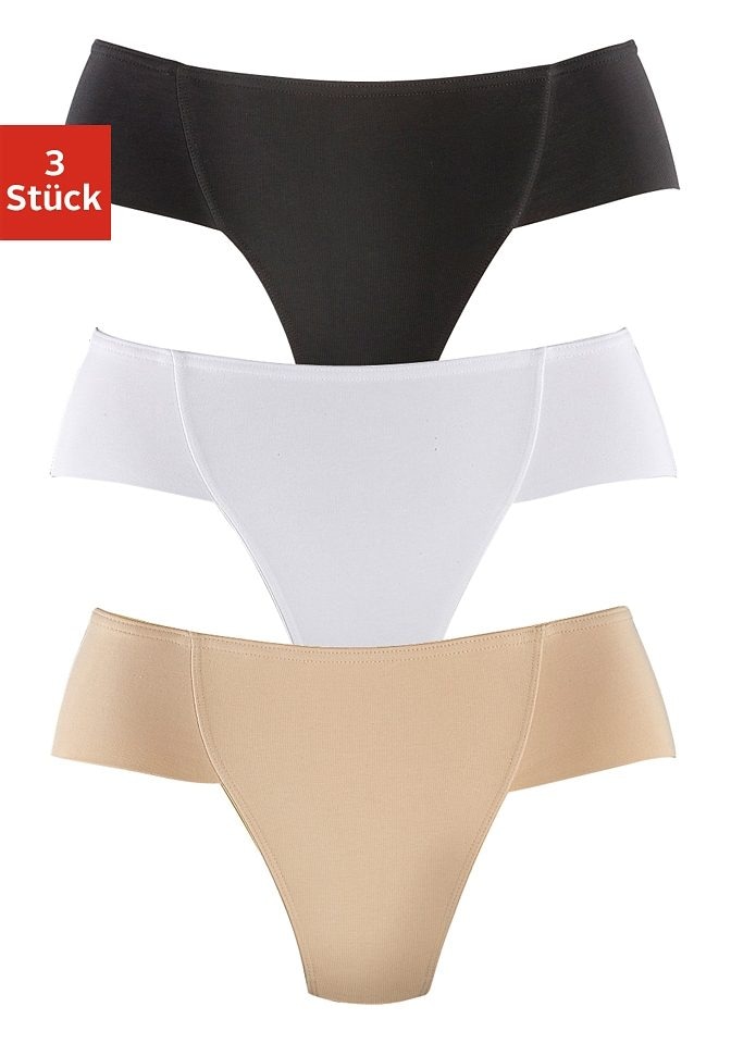 petite fleur Formstring, (Packung, 3 St.), Bodyforming Slip aus elastischer Baumwolle