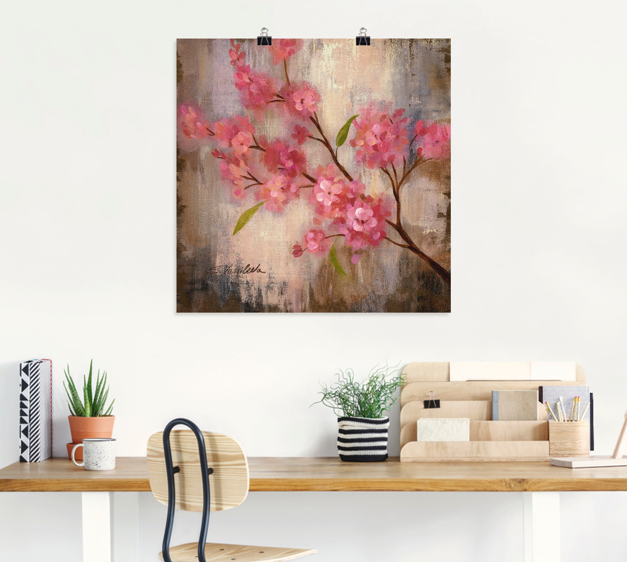 Artland Wandbild »Kirschblüte II«, Blumen, (1 St.), als Leinwandbild, Poster in verschied. Grössen