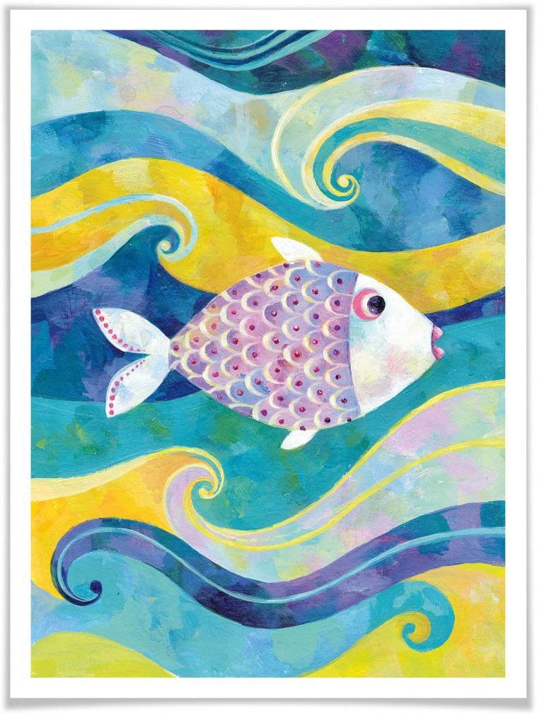Image of Wall-Art Poster »Märchen Wandbilder Der kleine Fisch«, Fisch & Meeresfrüchte, (1 St.), Poster, Wandbild, Bild, Wandposter bei Ackermann Versand Schweiz