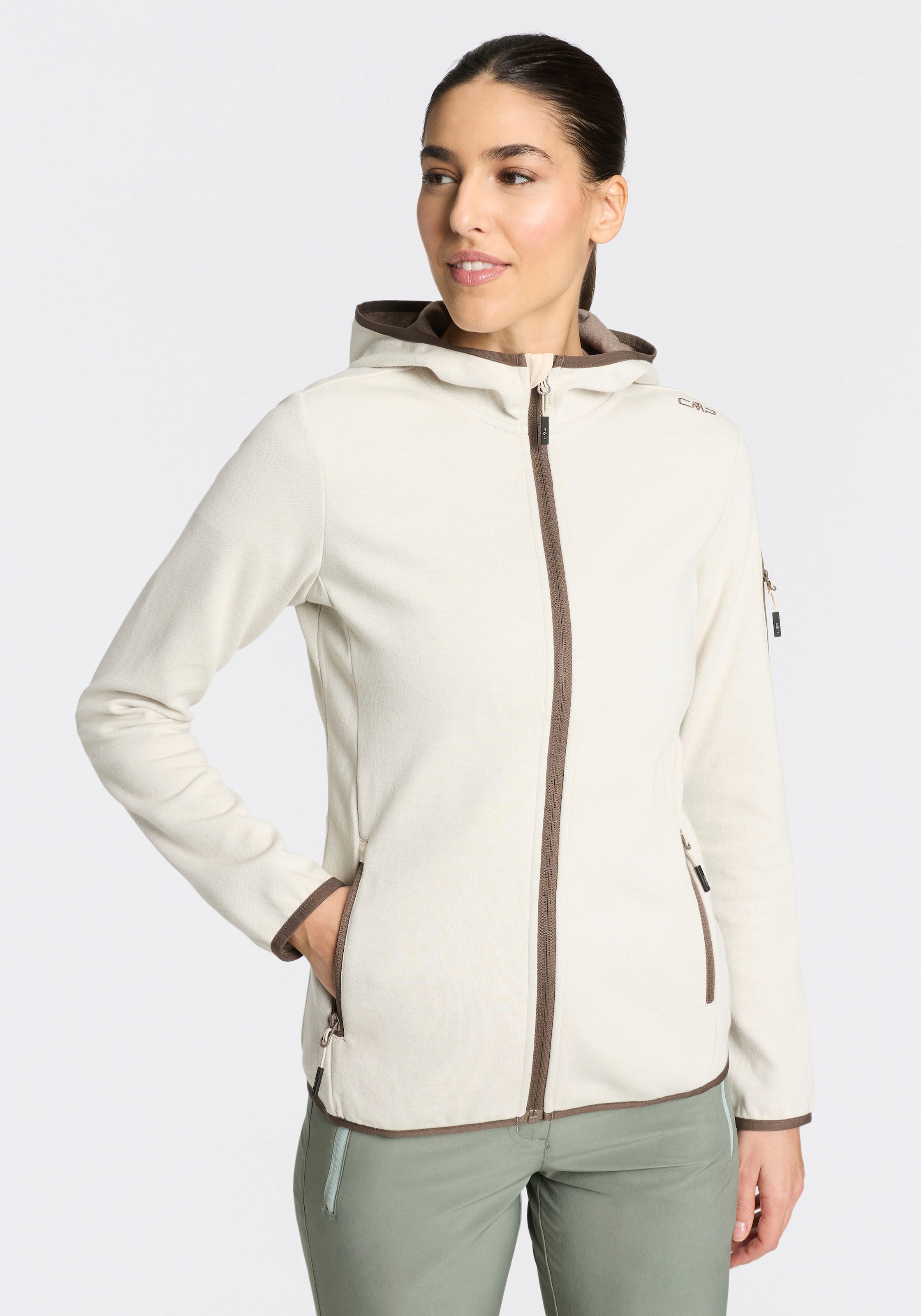 CMP Strickfleecejacke für sportliche Aktivitäten und Outdoor, Übergangsjacke