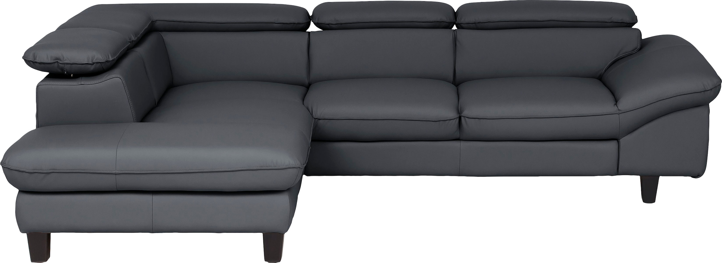 Home affaire Canapé d'angle »Pilot L-Form« avec réglage de la tête, optionnellement avec fonction couchage & coffre de lit